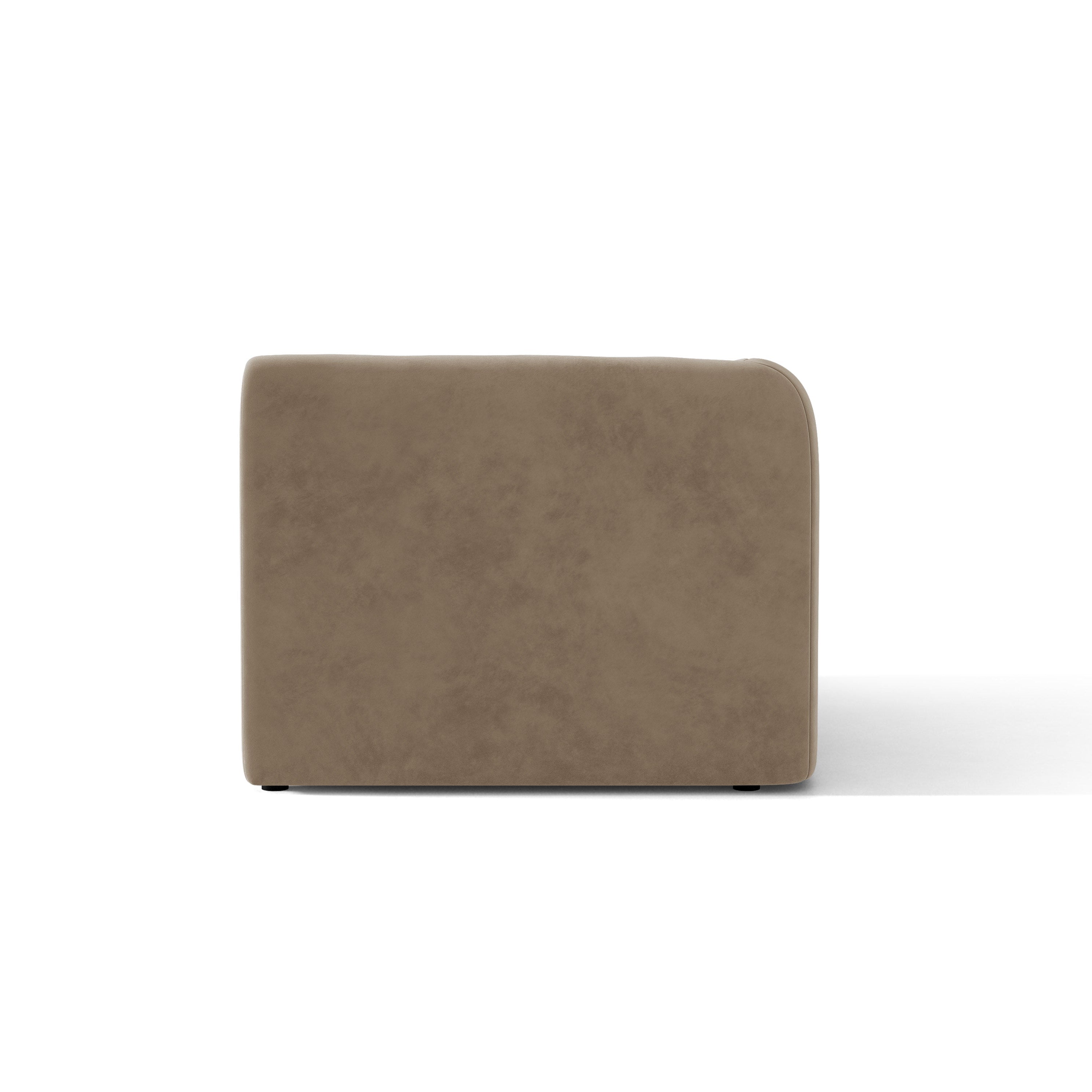 Sofa modułowa aksamitna MILEY - moduł lewostronny cappuccino do salonu – Micadoni