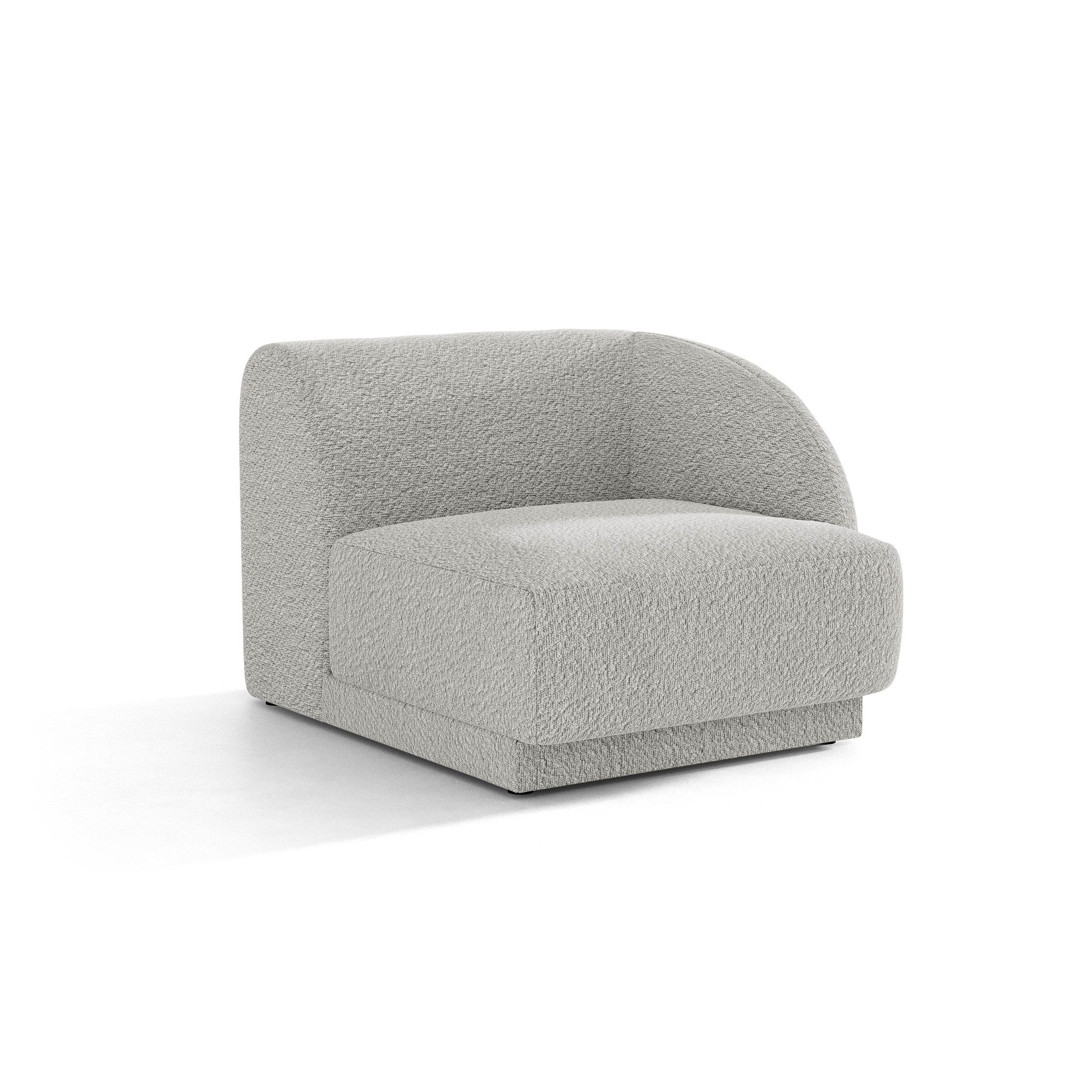 Sofa modulárna MILEY - pravý modul svetlosivý boucle