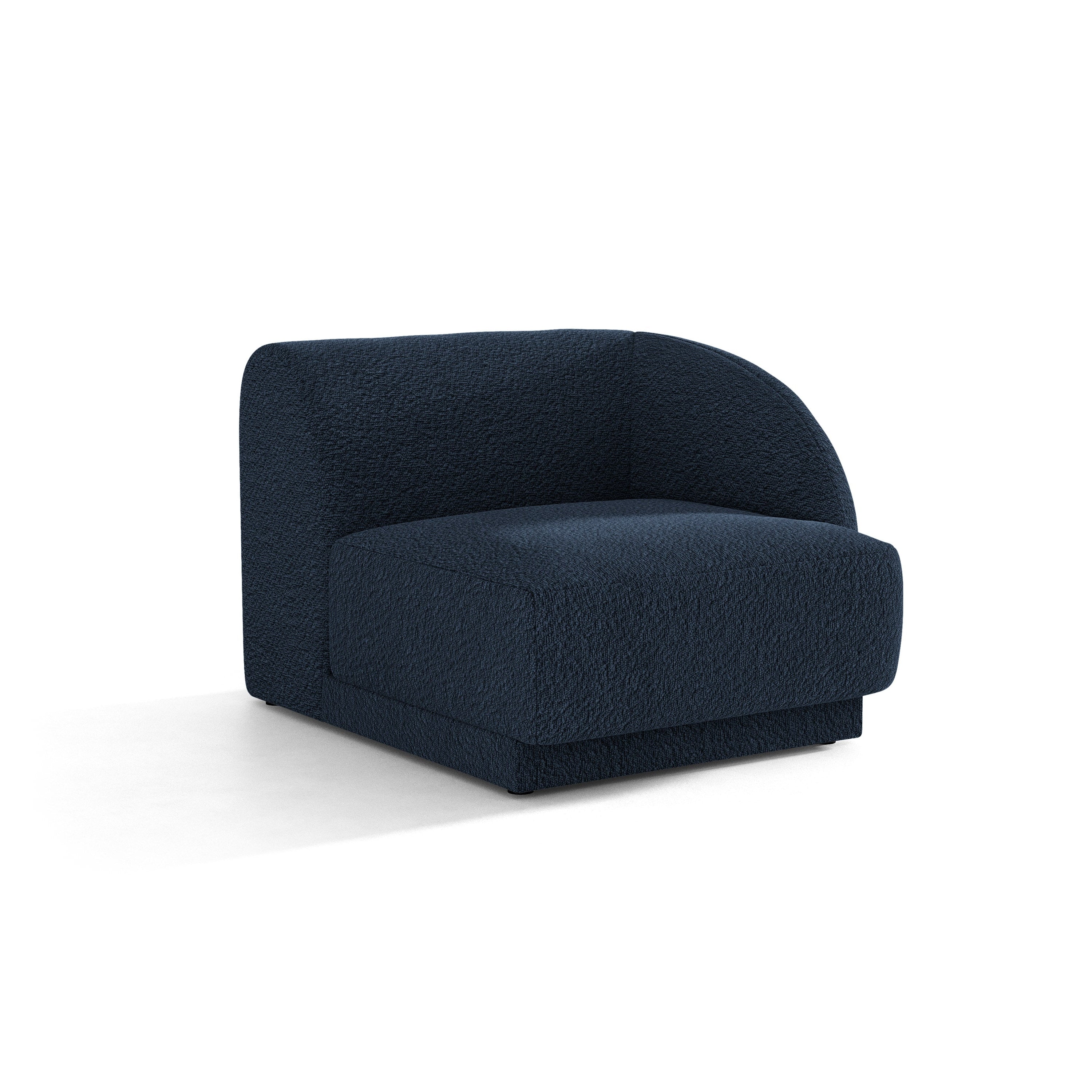 Sofa modulárna MILEY - pravý modul tmavomodrý boucle