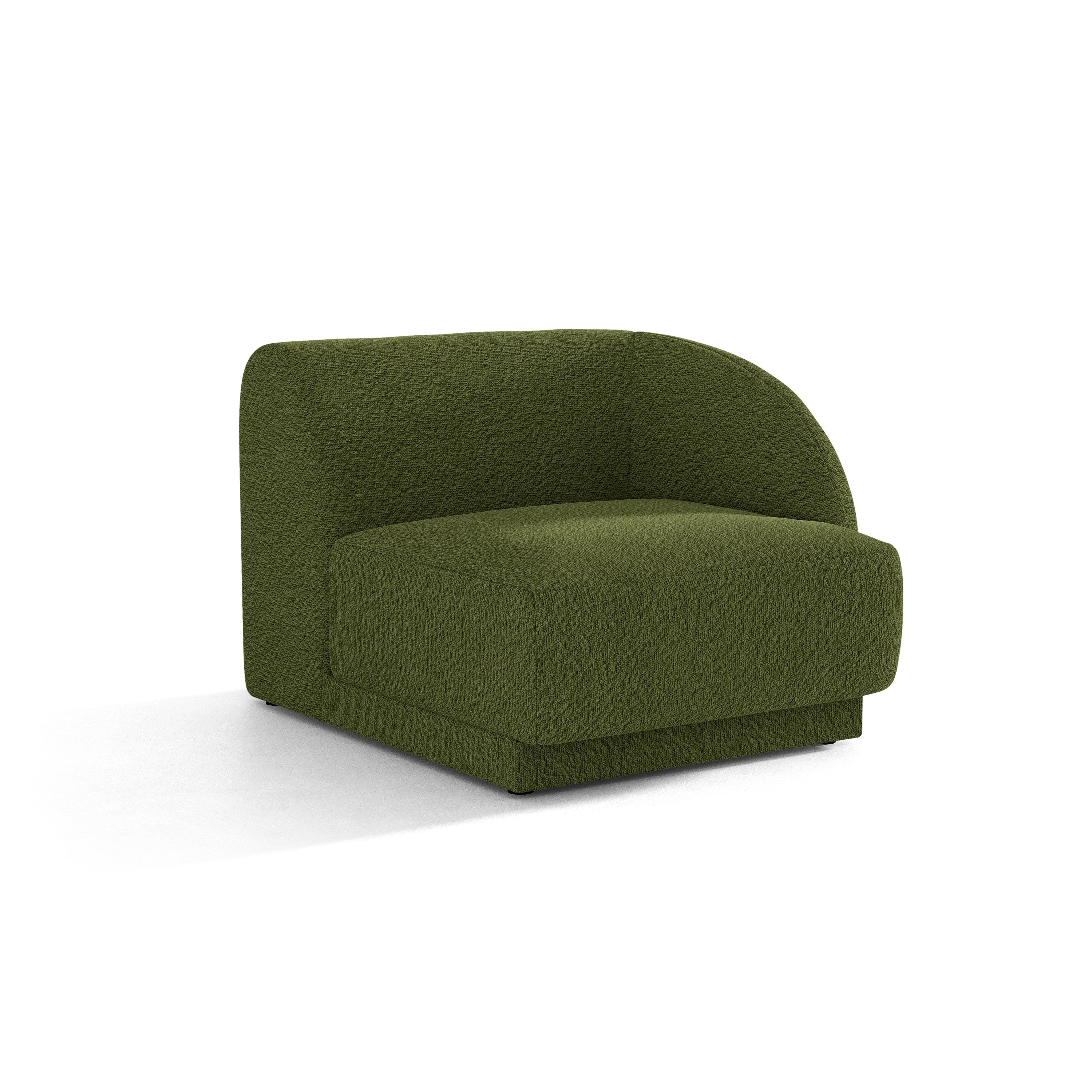 Sofa modulárna MILEY - pravý modul zelený boucle