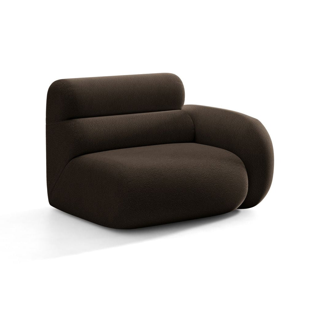 Sofa modulárna NEO - pravý modul hnedý boucle
