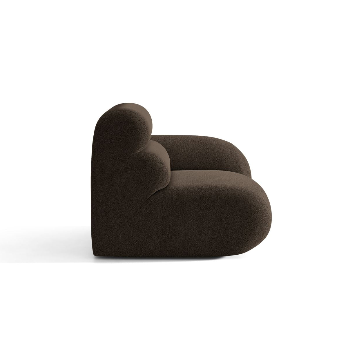 Sofa modulárna NEO - pravý modul hnedý boucle