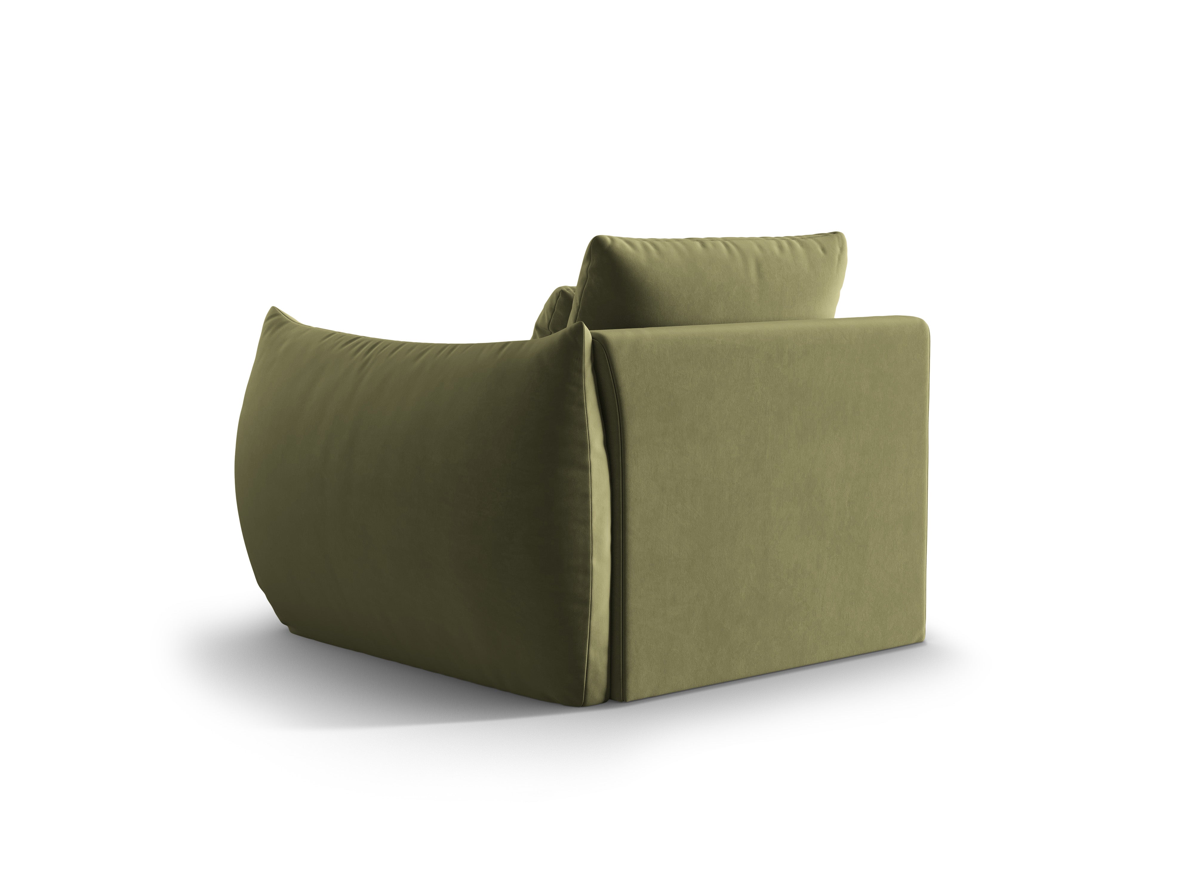 Velvet modular sofa BLOOM - right-side element green