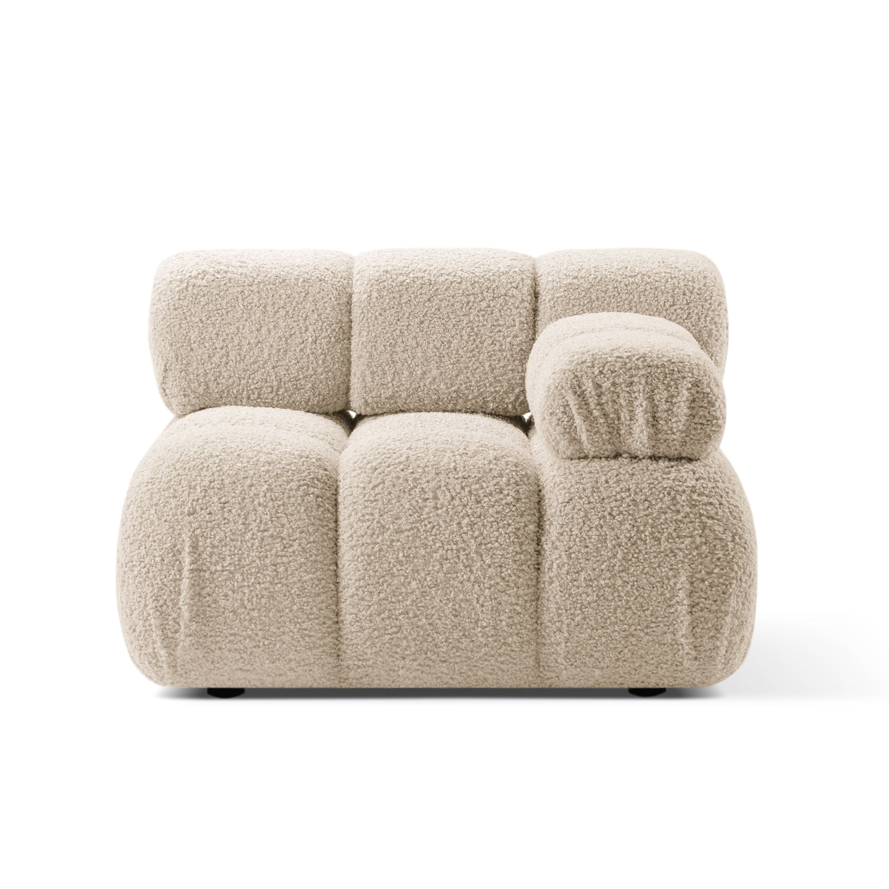 Sofa modulárna BELLIS - pravý modul béžový boucle