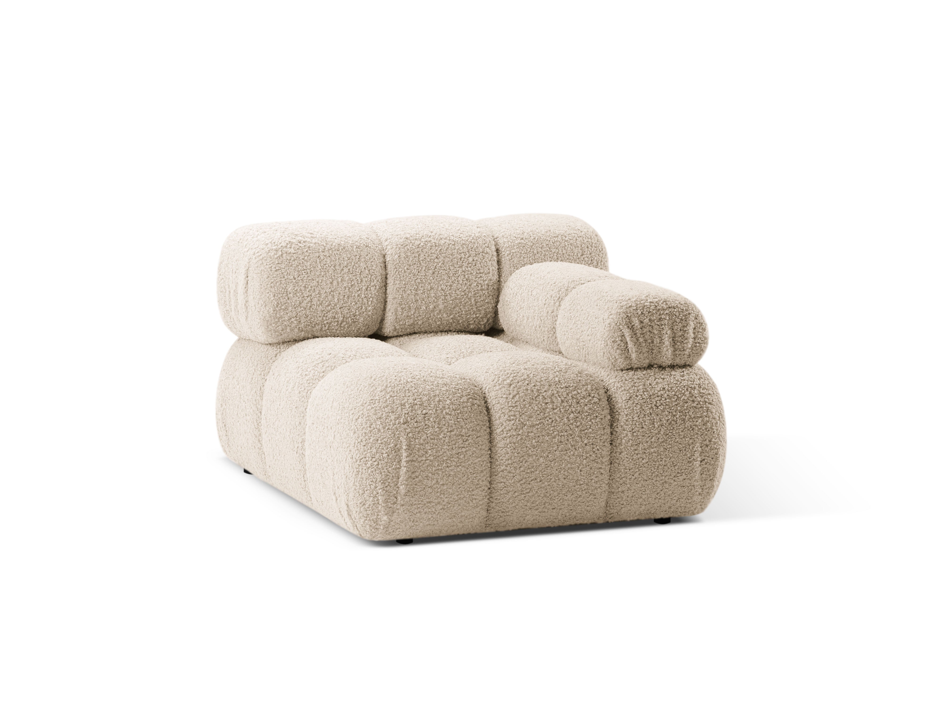Sofa modulárna BELLIS - pravý modul béžový boucle