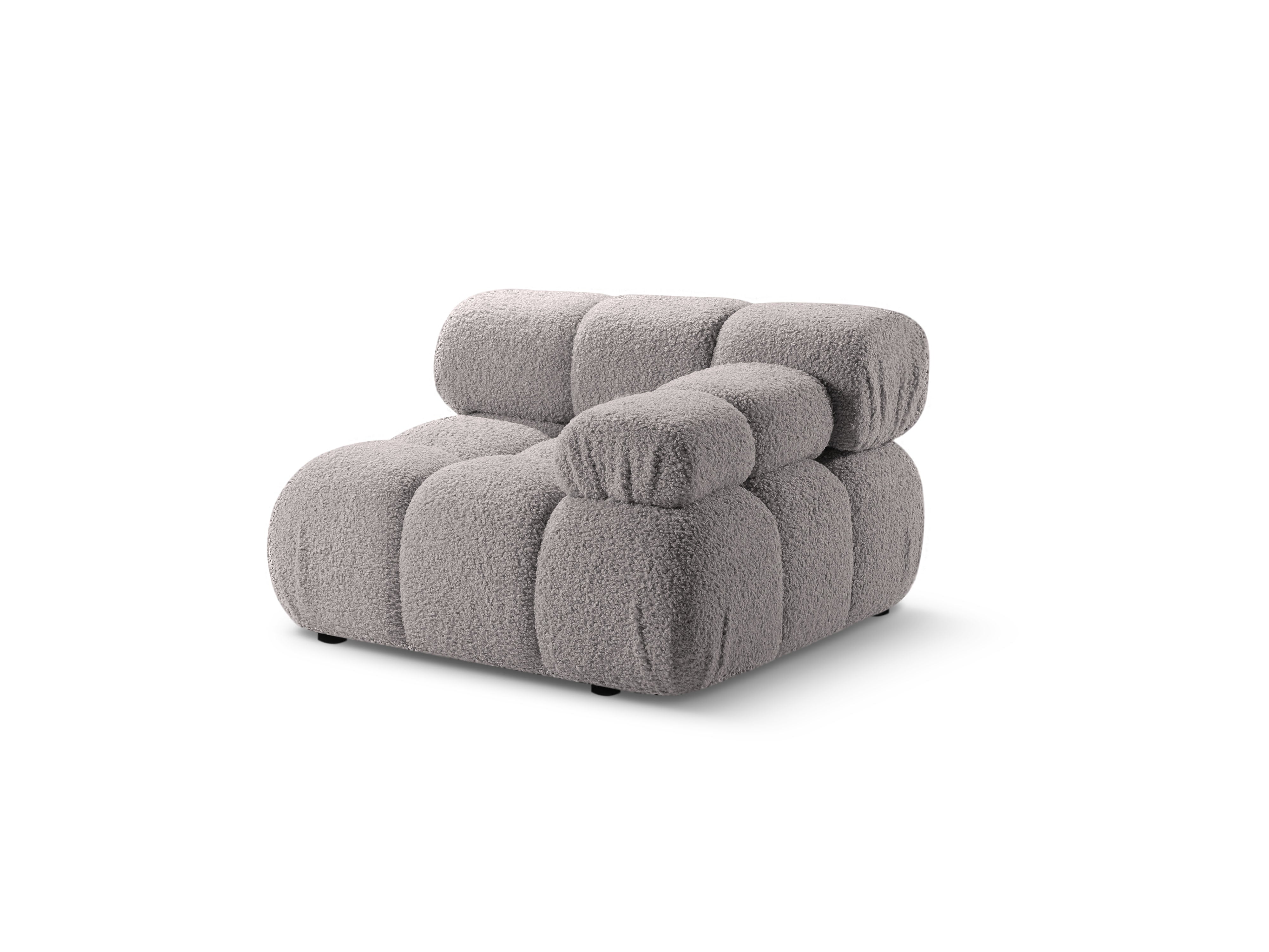 Sofa modulárna BELLIS - pravý modul šedý boucle