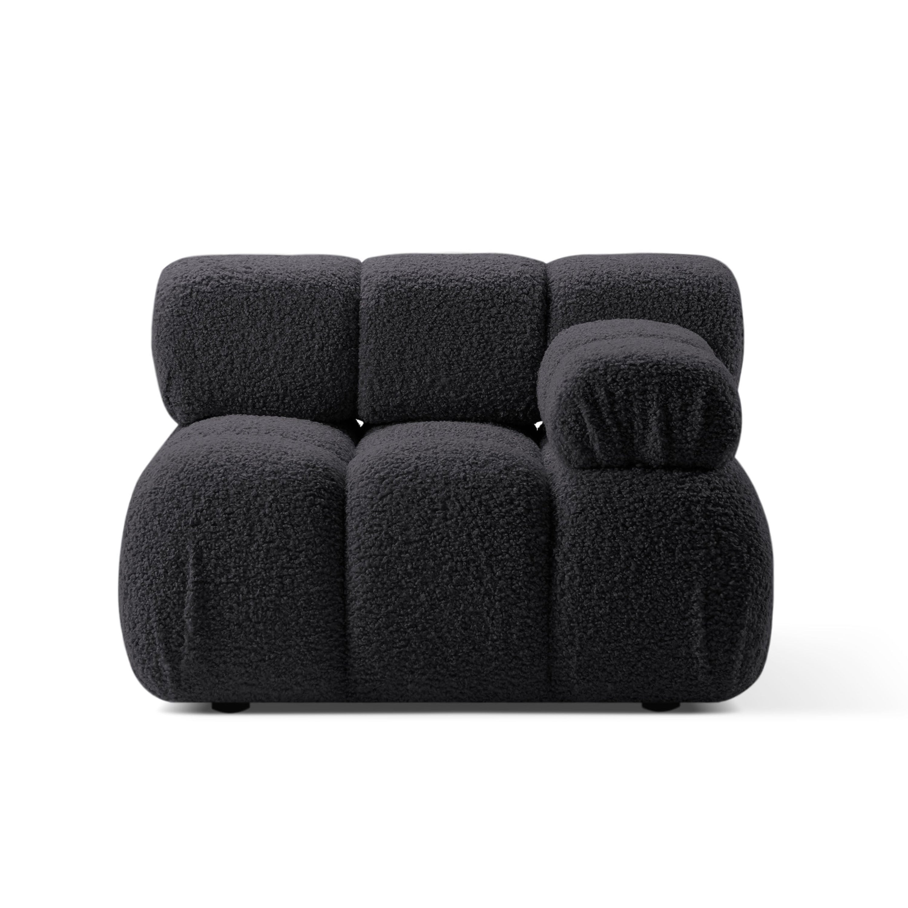 Sofa modulárna BELLIS - pravý modul v grafitovom boucle