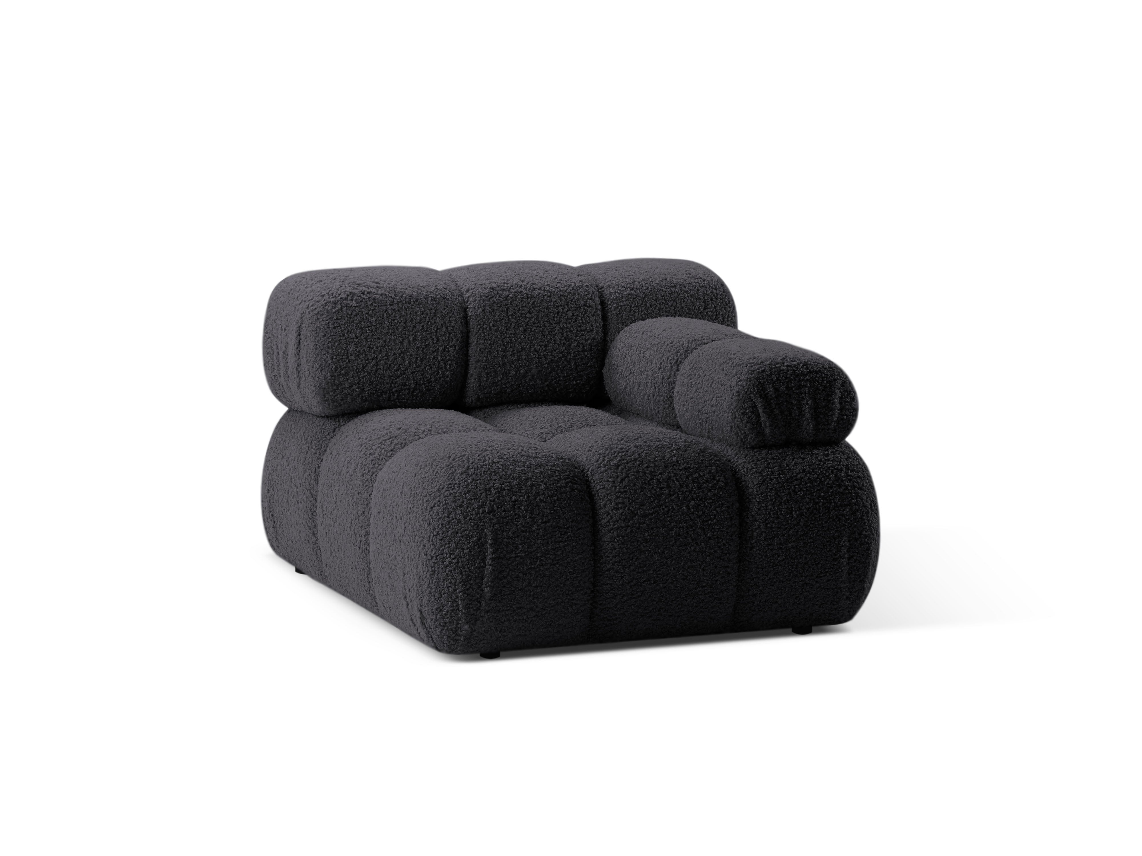 Sofa modulárna BELLIS - pravý modul v grafitovom boucle