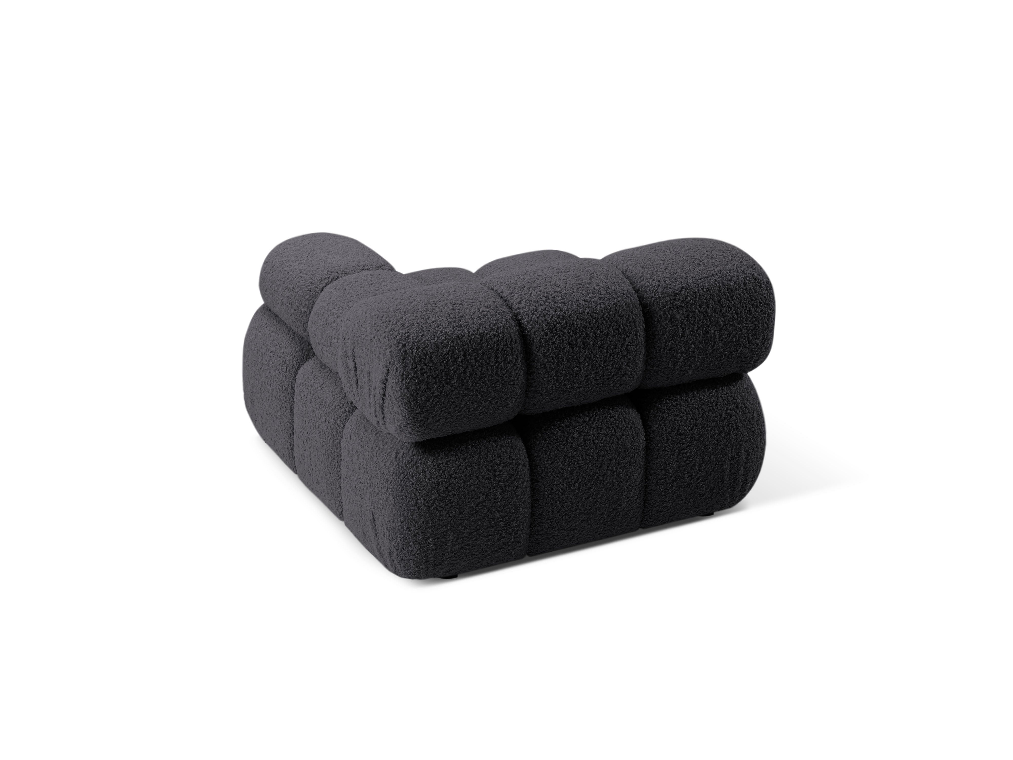 Sofa modulárna BELLIS - pravý modul v grafitovom boucle