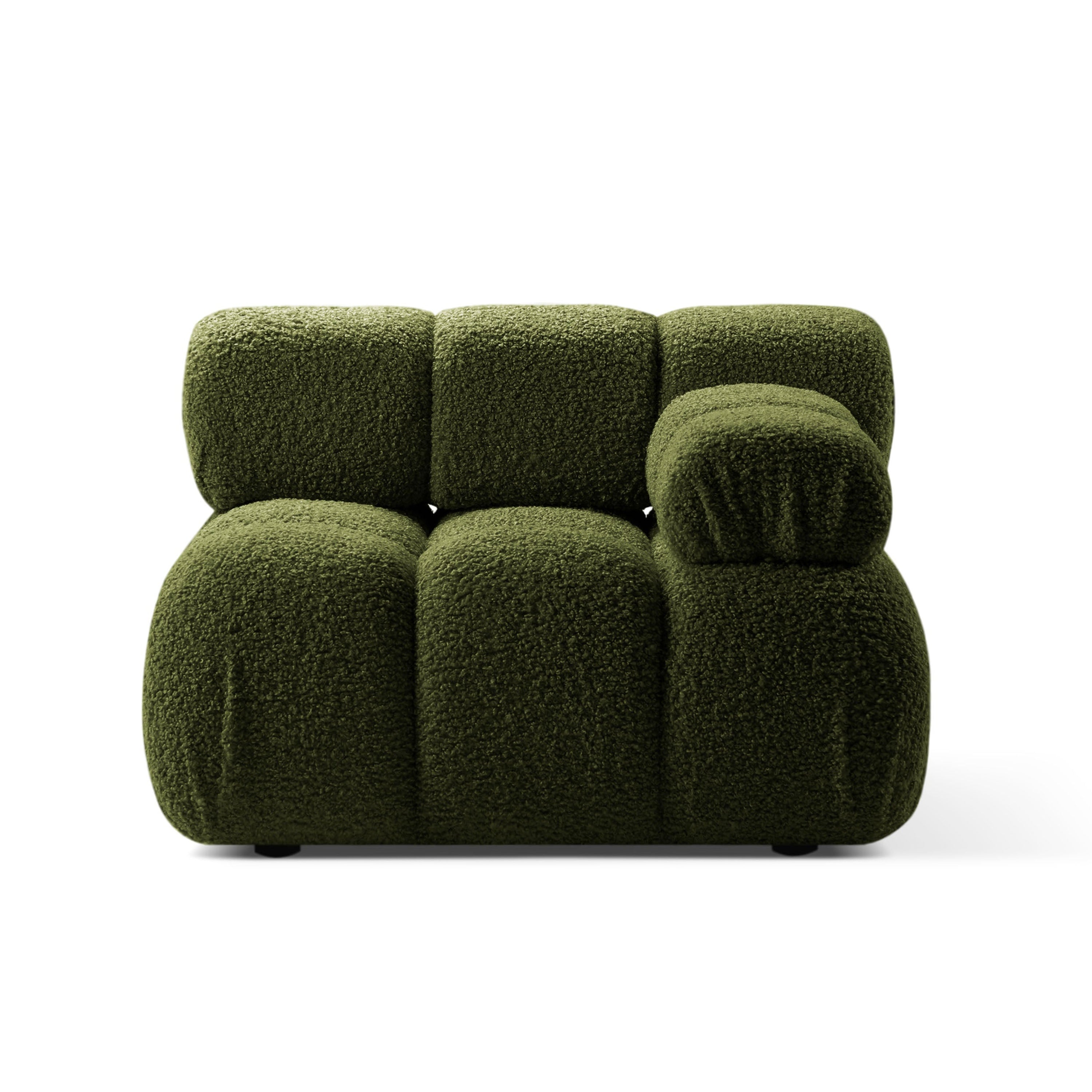 Sofa modulárna BELLIS - pravý modul zelený boucle