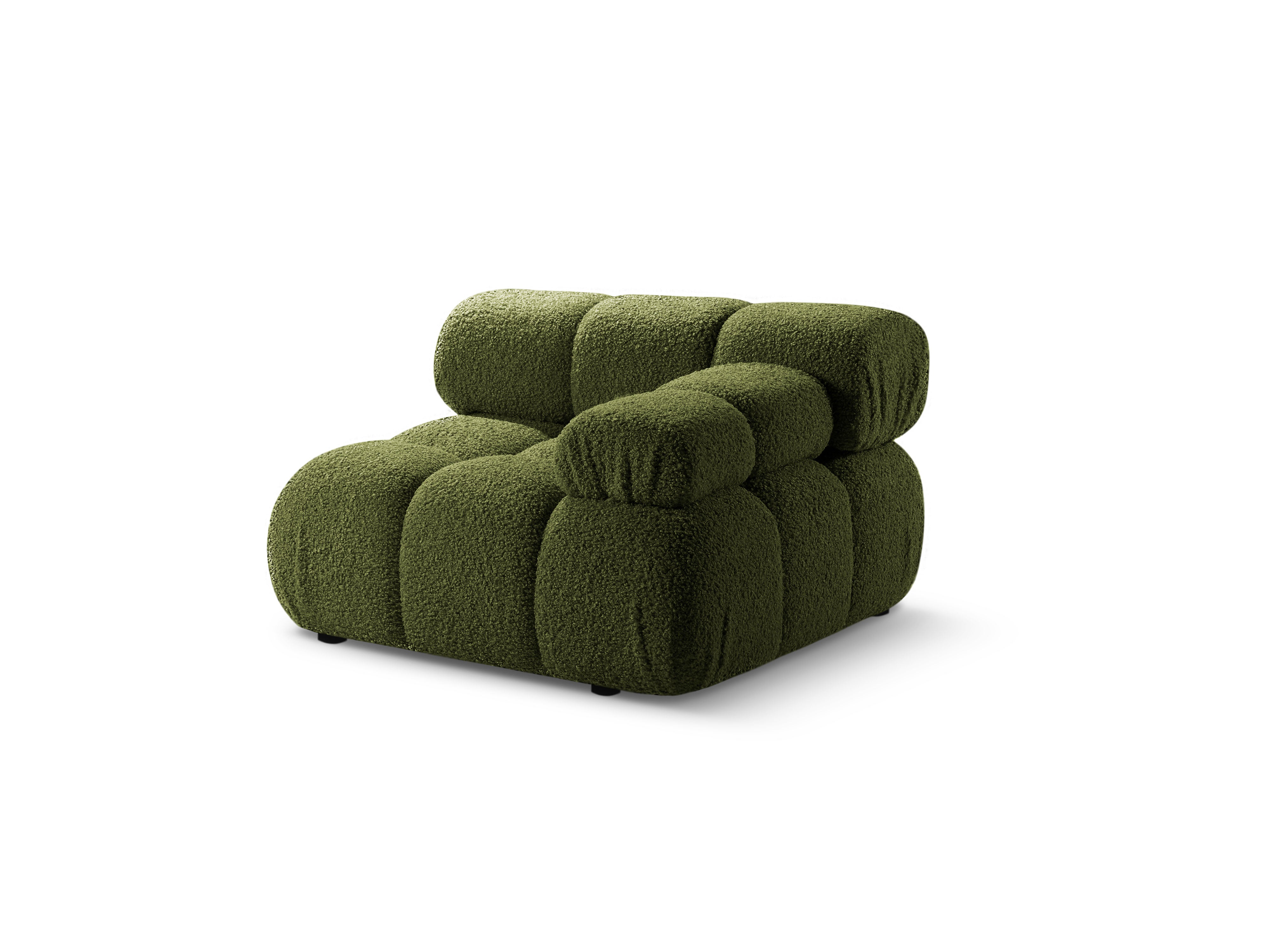 Sofa modulárna BELLIS - pravý modul zelený boucle