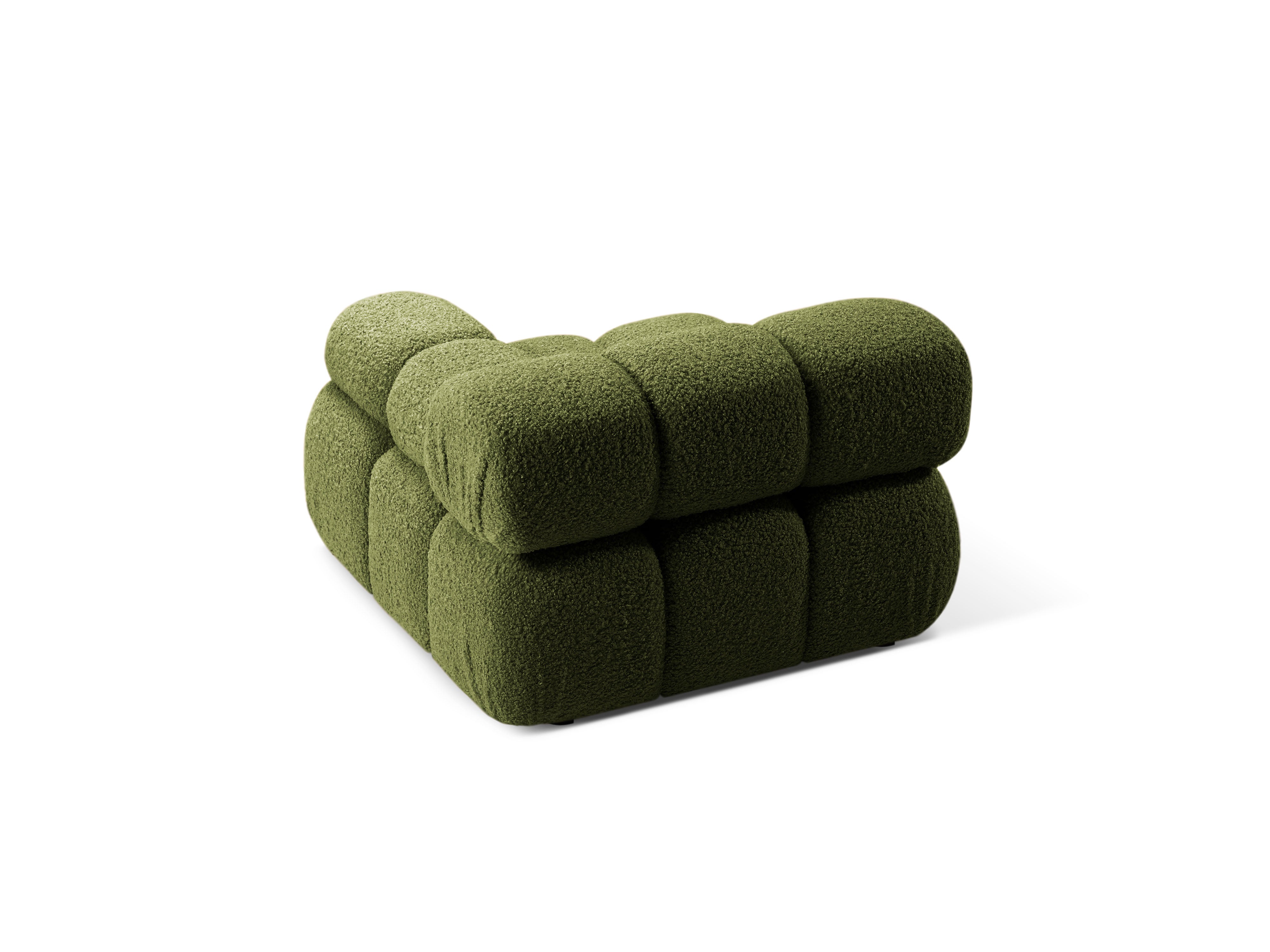 Sofa modulárna BELLIS - pravý modul zelený boucle
