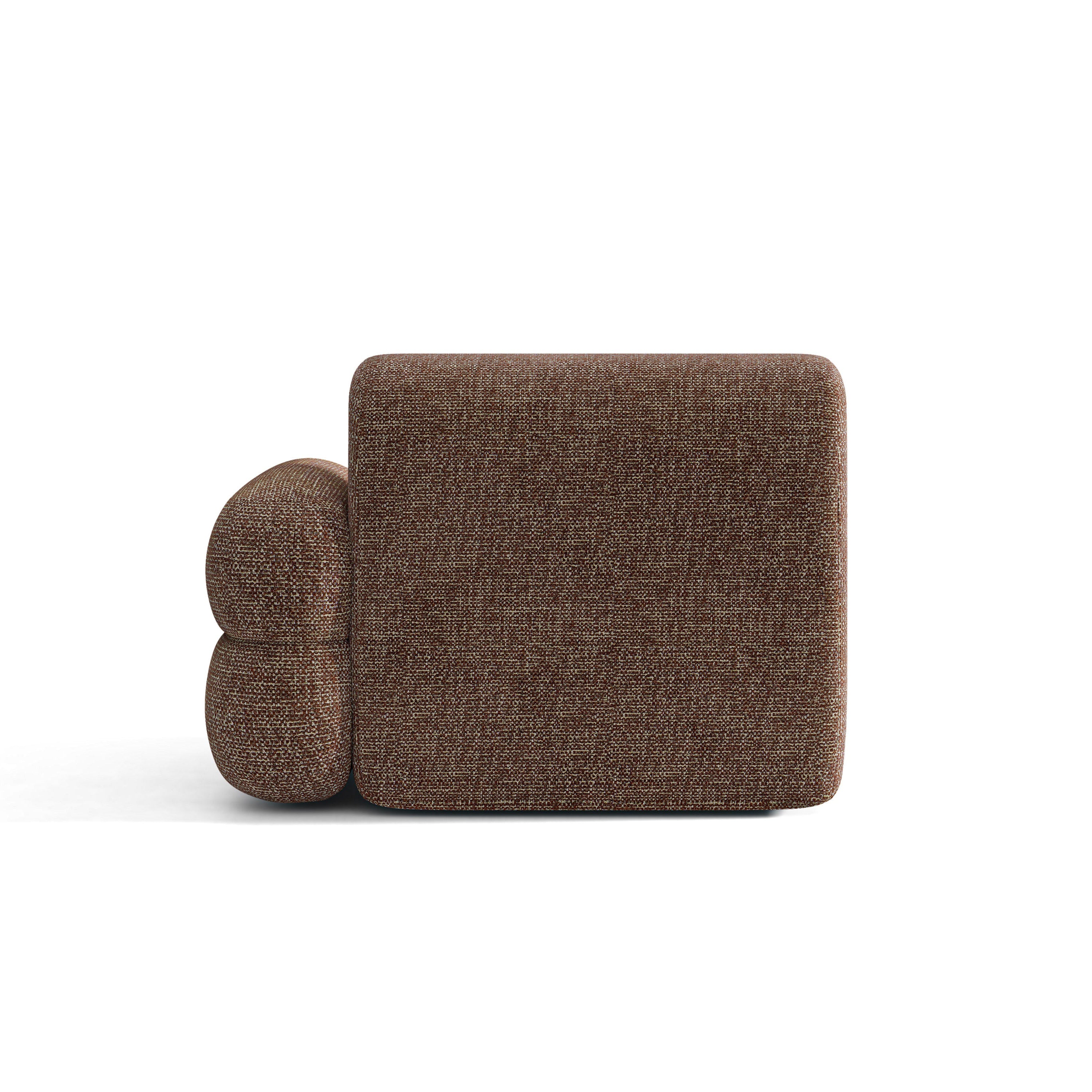 Sofa modulárna NEO - pravý modul hnedý melír