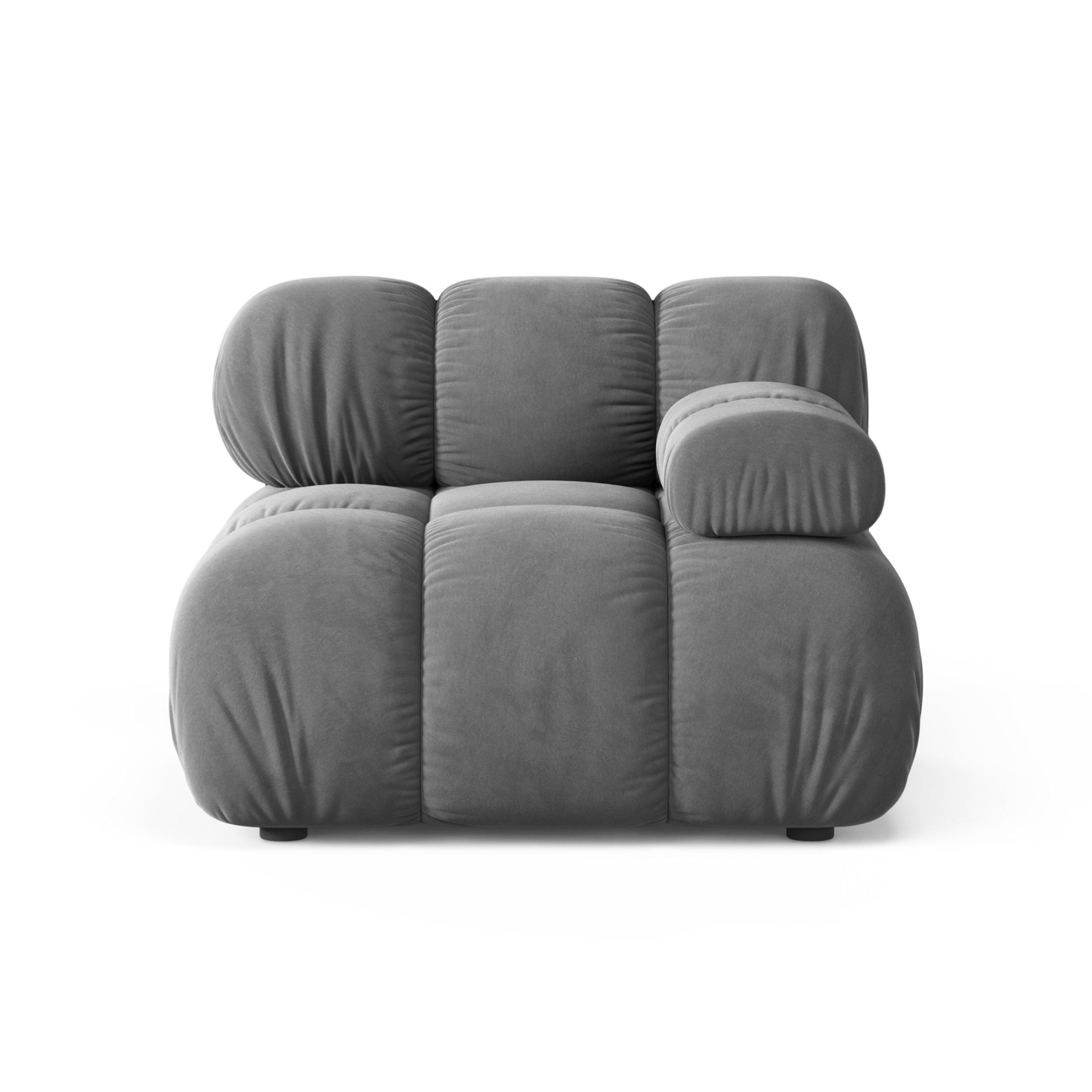 Sofa modulárna BELLIS - pravý modul šedý zamat