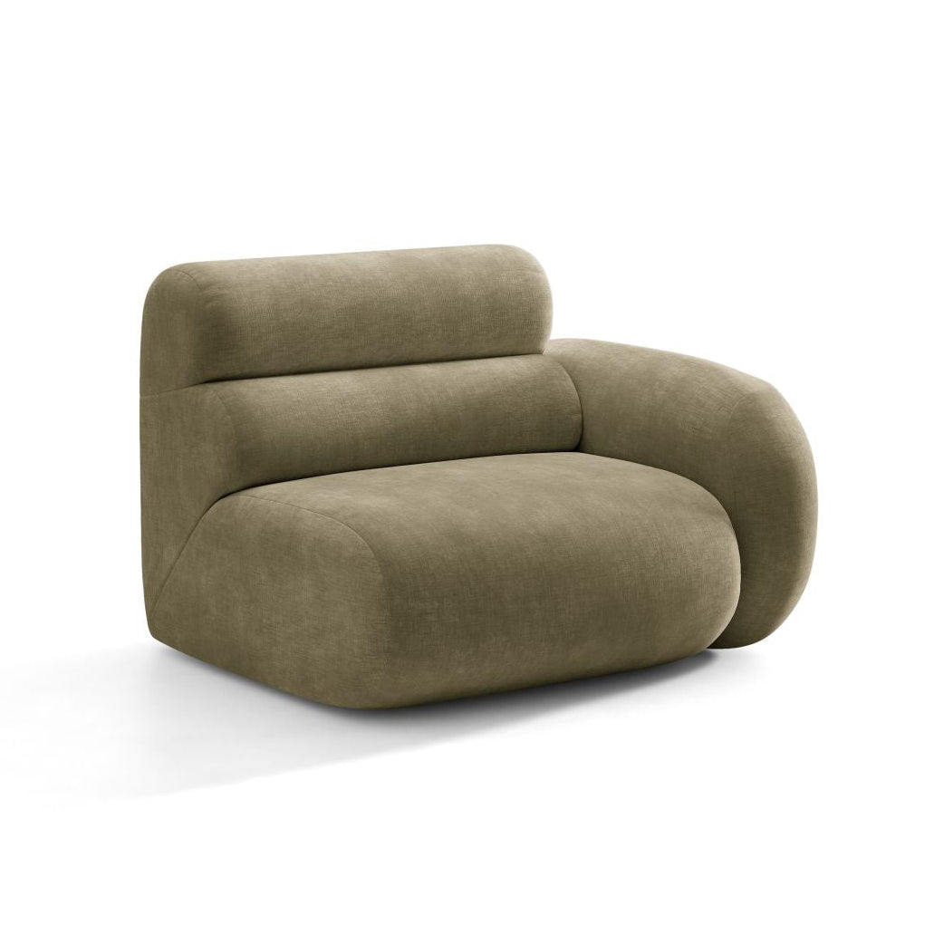 Sofa modulárna NEO - pravý modul olivový šenil