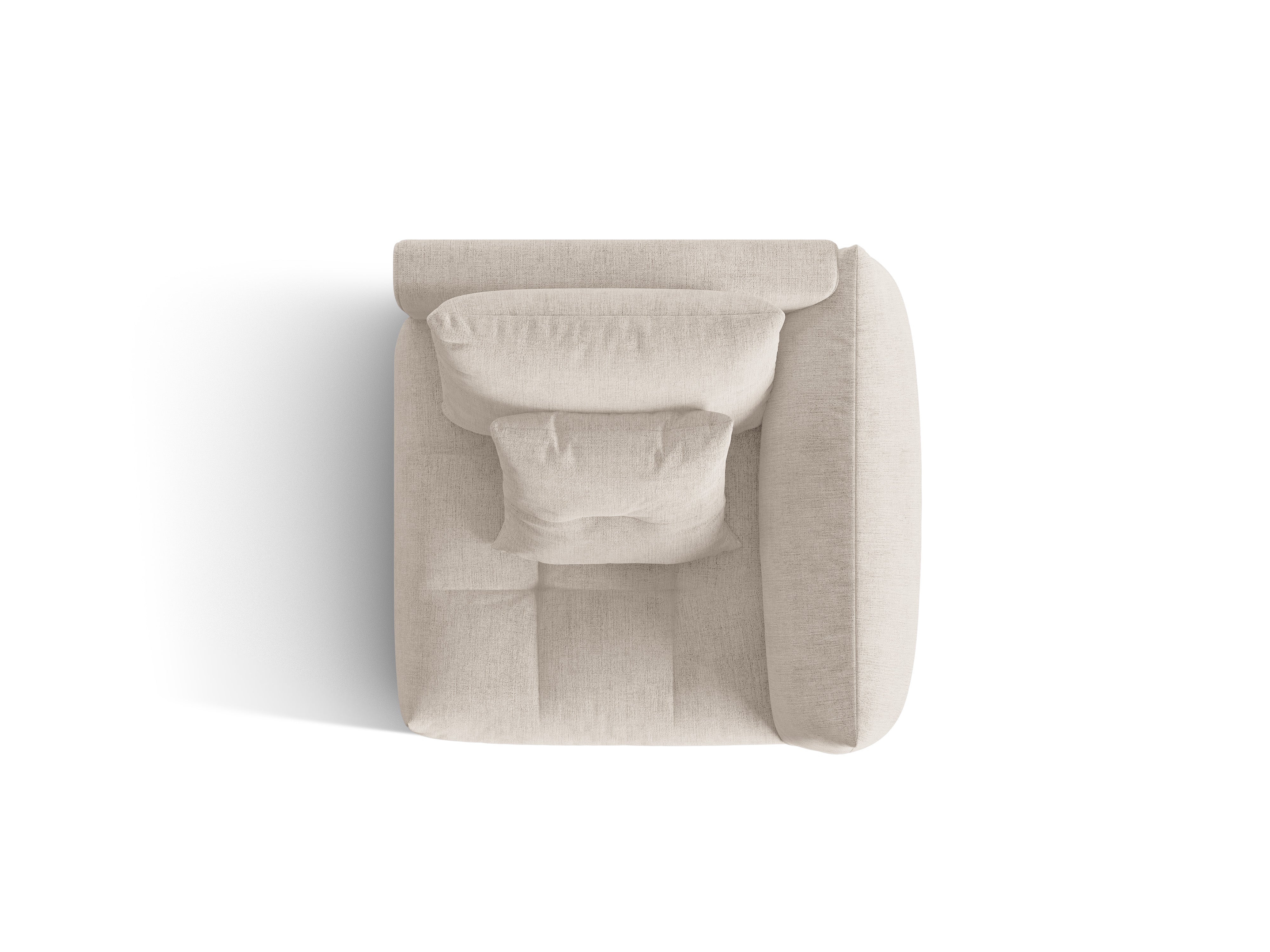 Modulárna pohovka BLOOM - pravý prvok tmavobéžový šenil