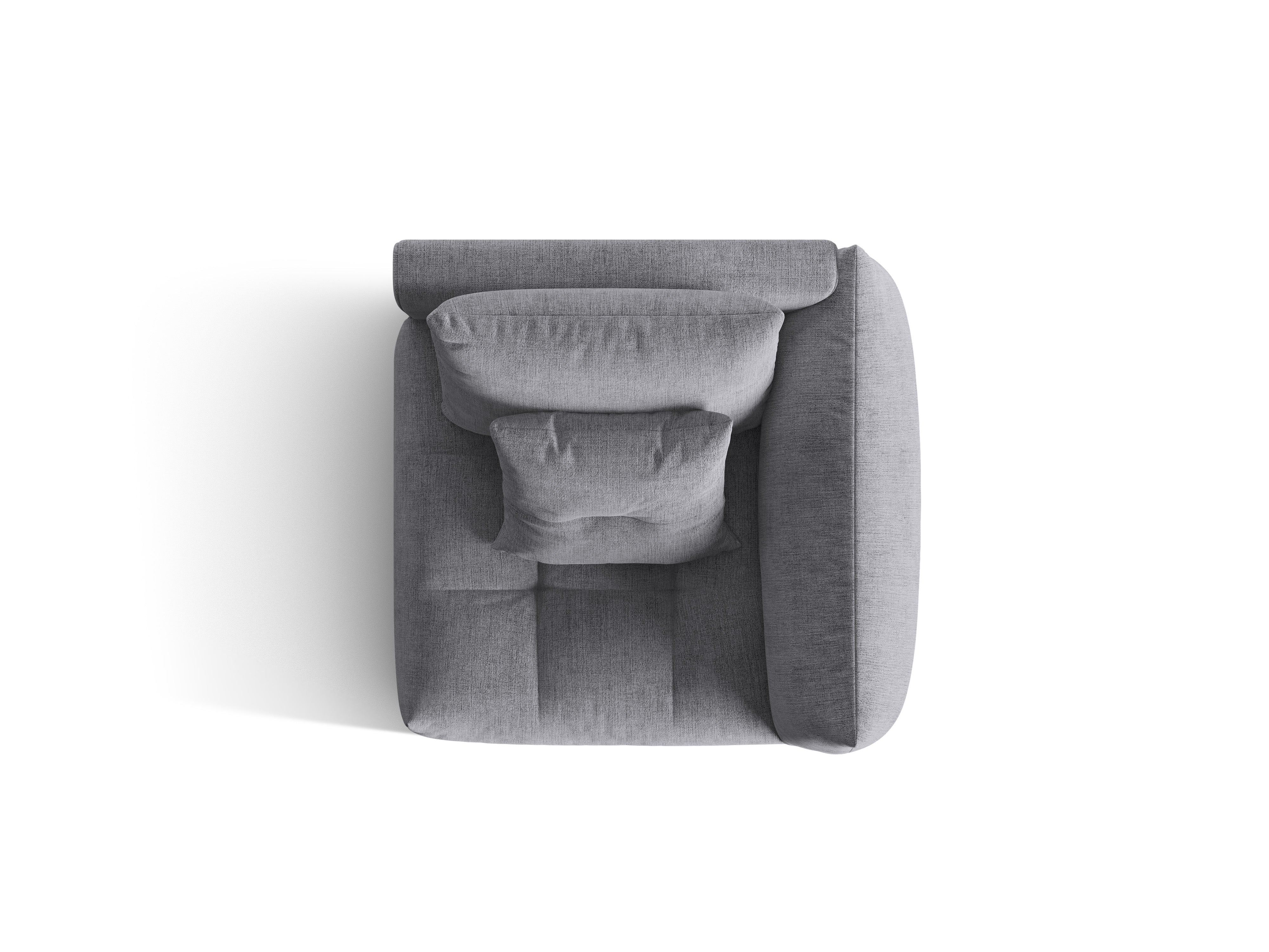 Modulárna pohovka BLOOM - pravý prvok šedý šenil