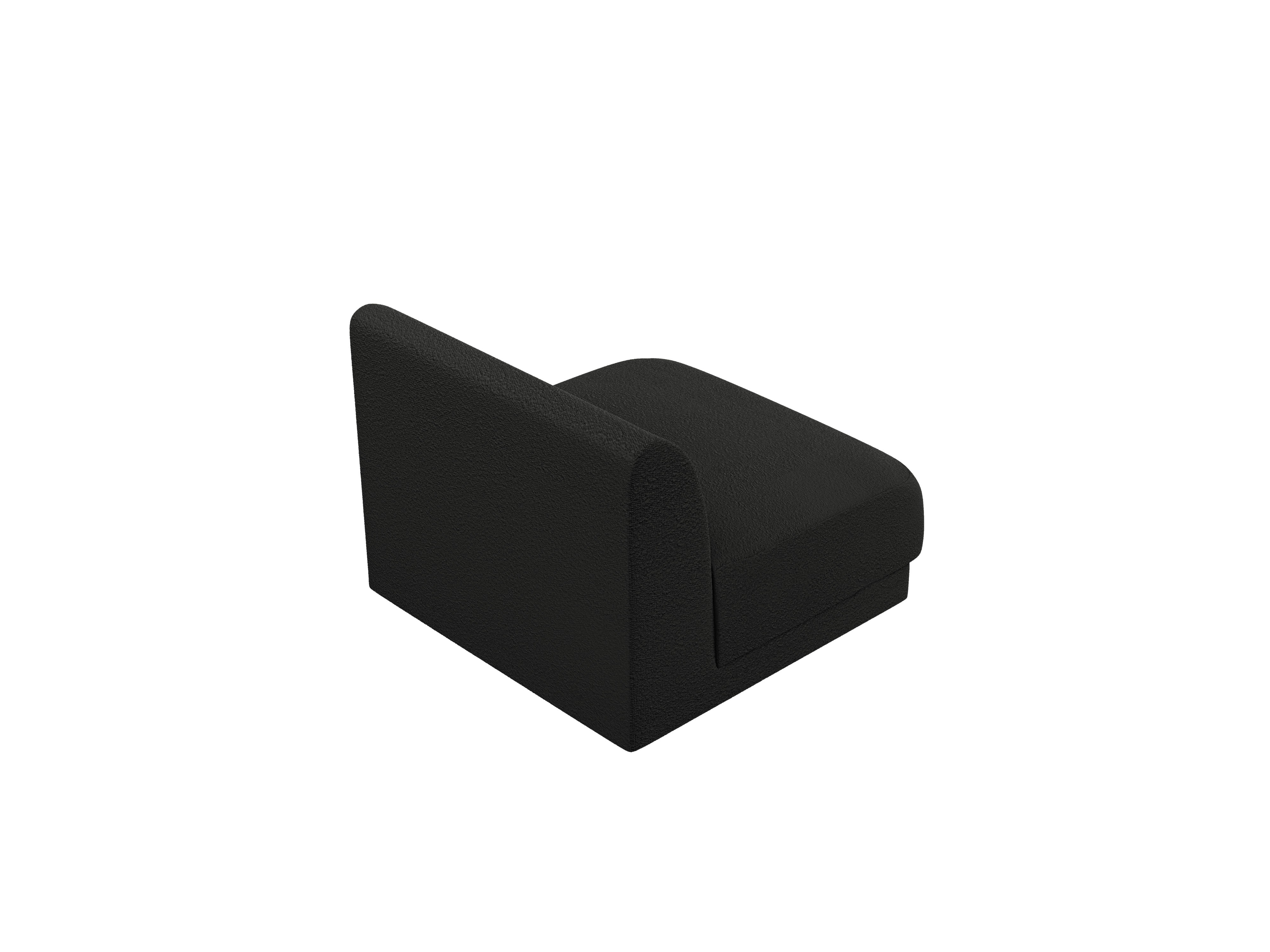 Armchair / module MILEY black boucle