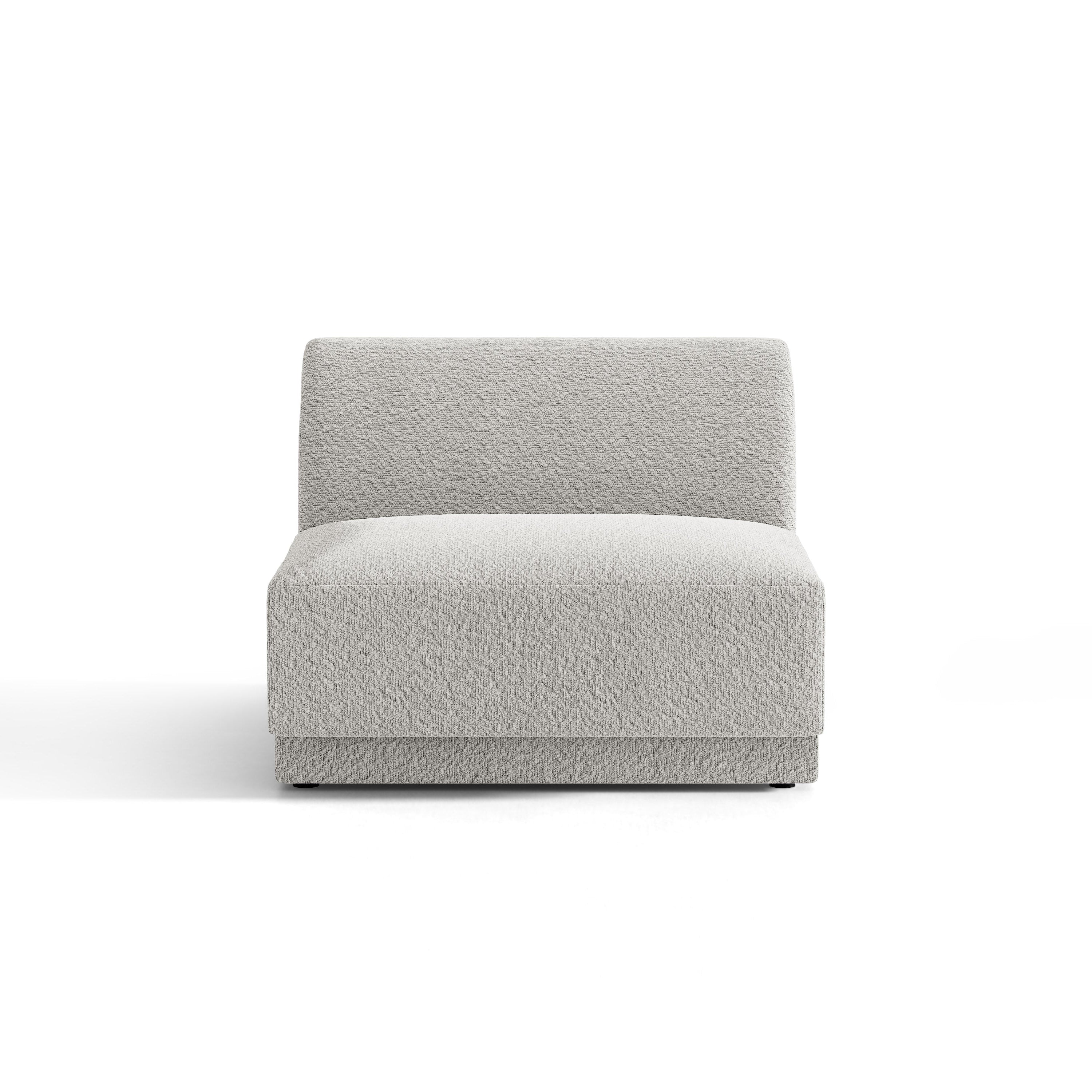Fotel / modul MILEY svetlosivý boucle