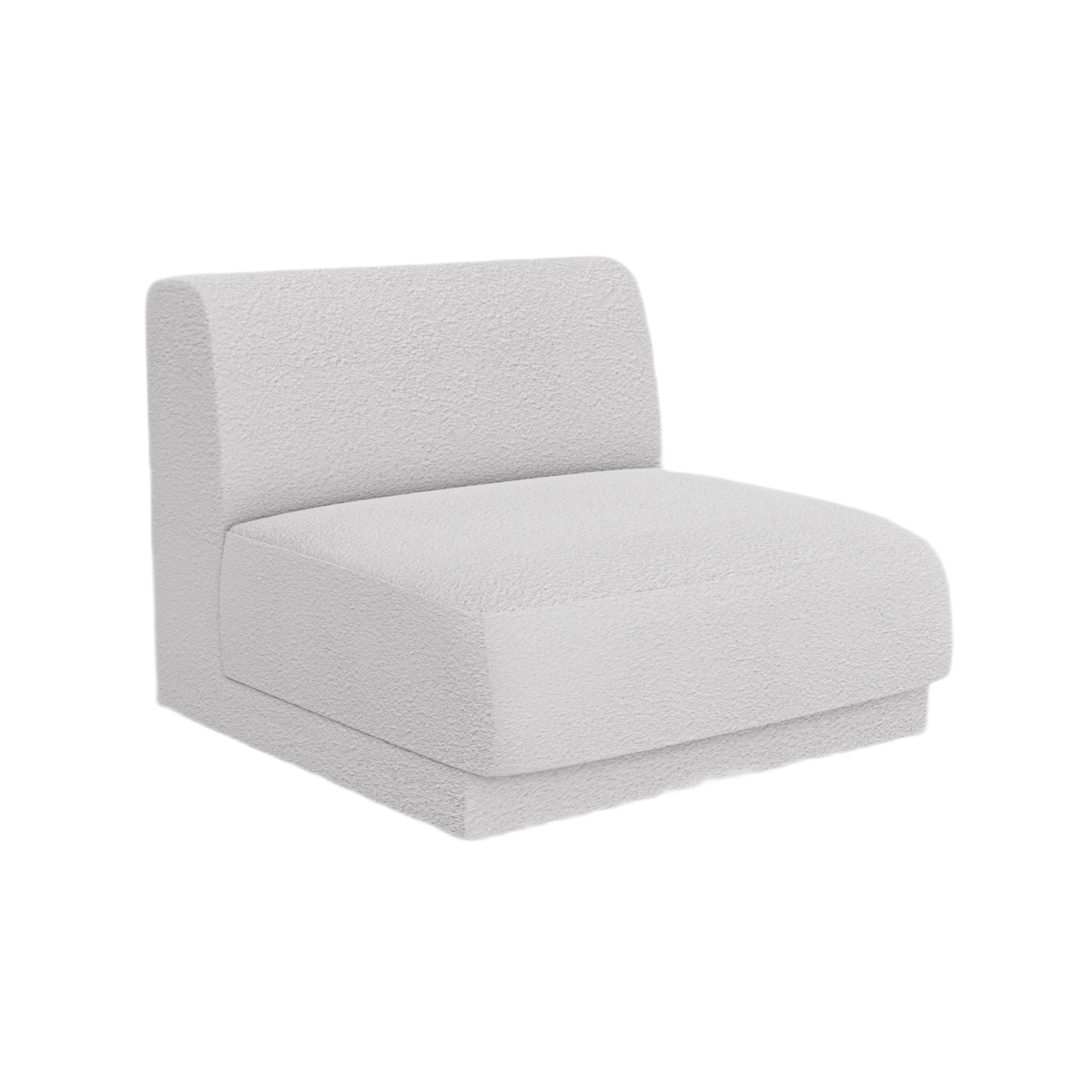 Armchair / module MILEY light gray boucle