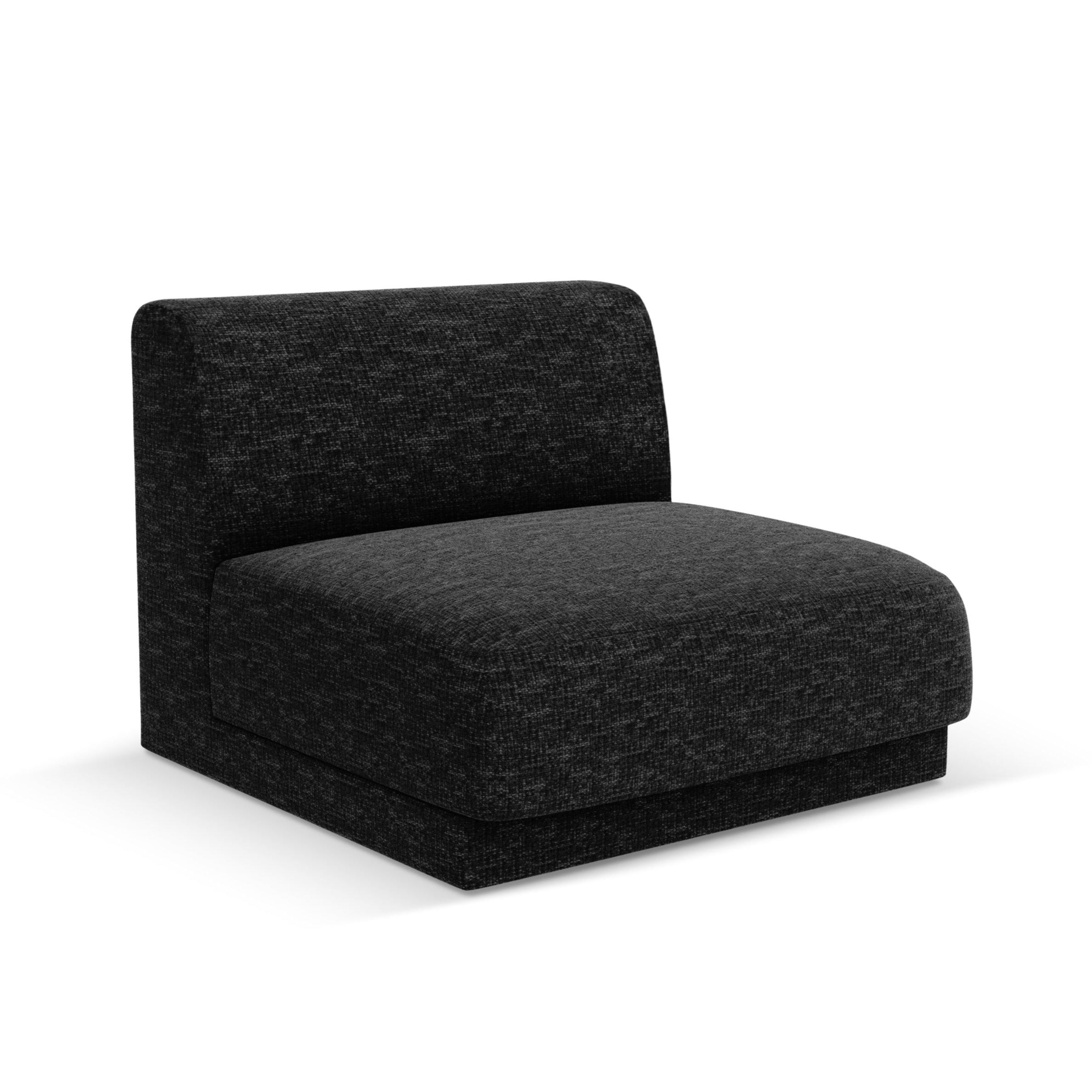 Fotel / moduł MILEY czarny szenil jedwabisty