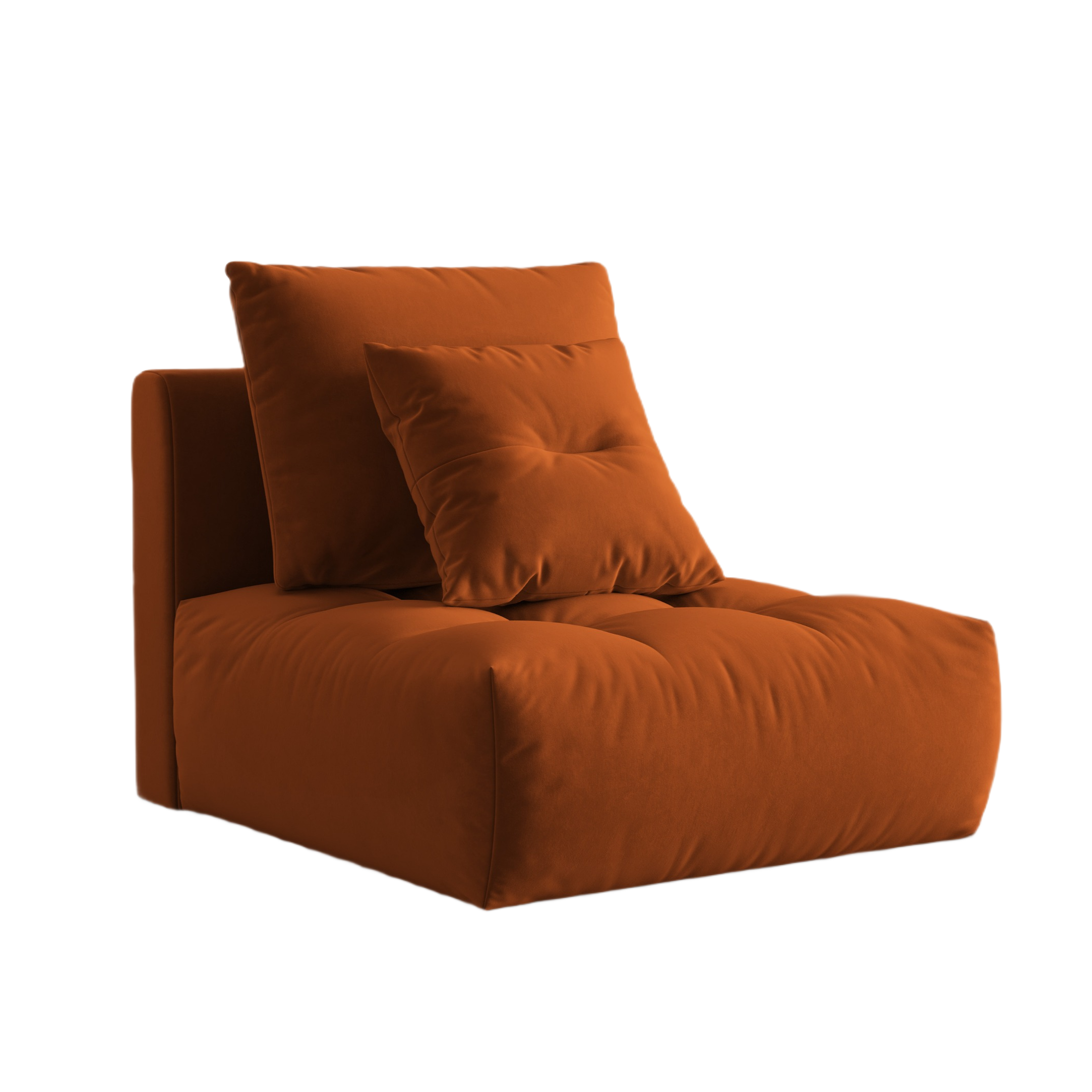Armchair / velvet module BLOOM terracotta