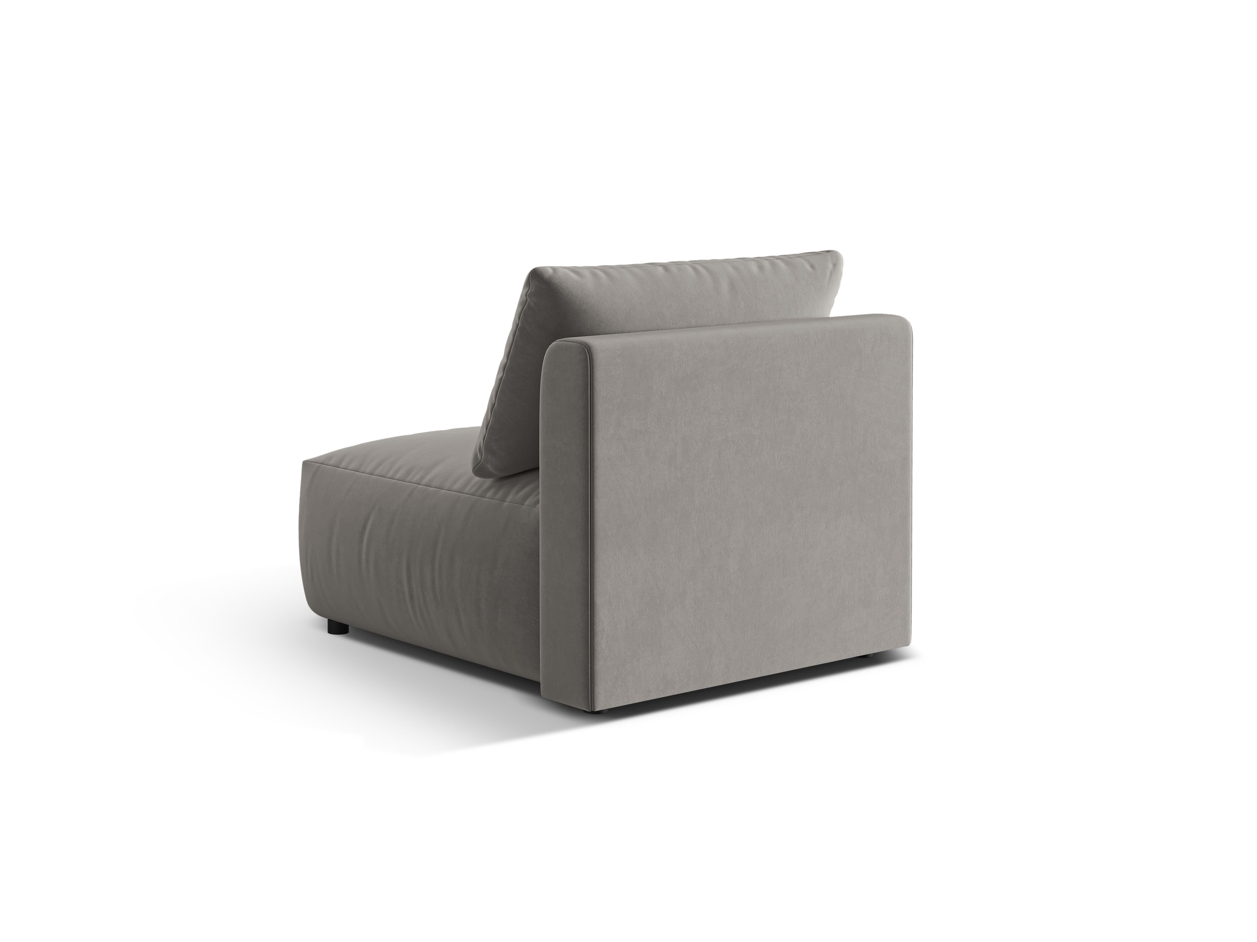 CHRIS Velvet Modular Sofa - Central Element Gray