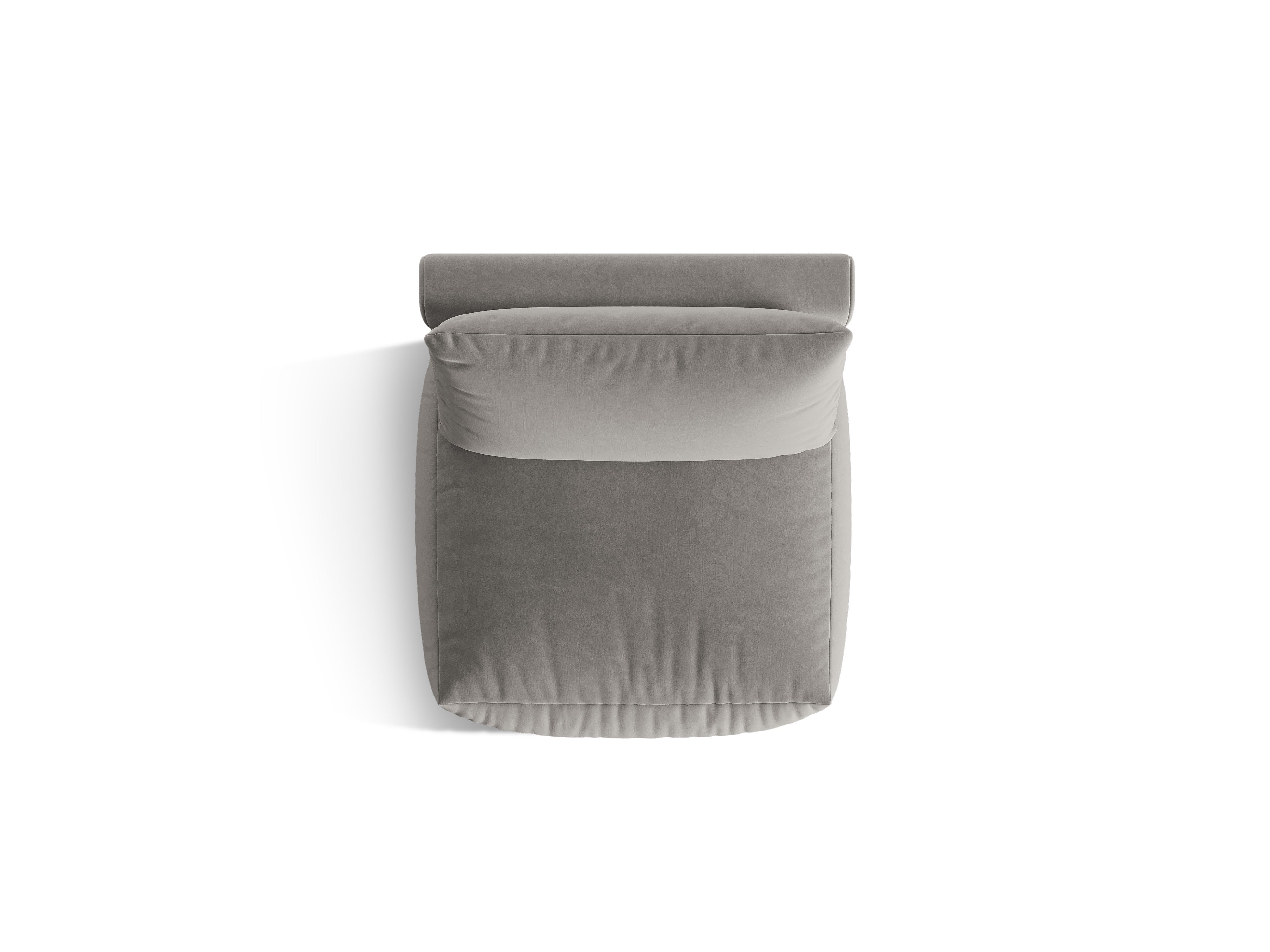 CHRIS Velvet Modular Sofa - Central Element Gray