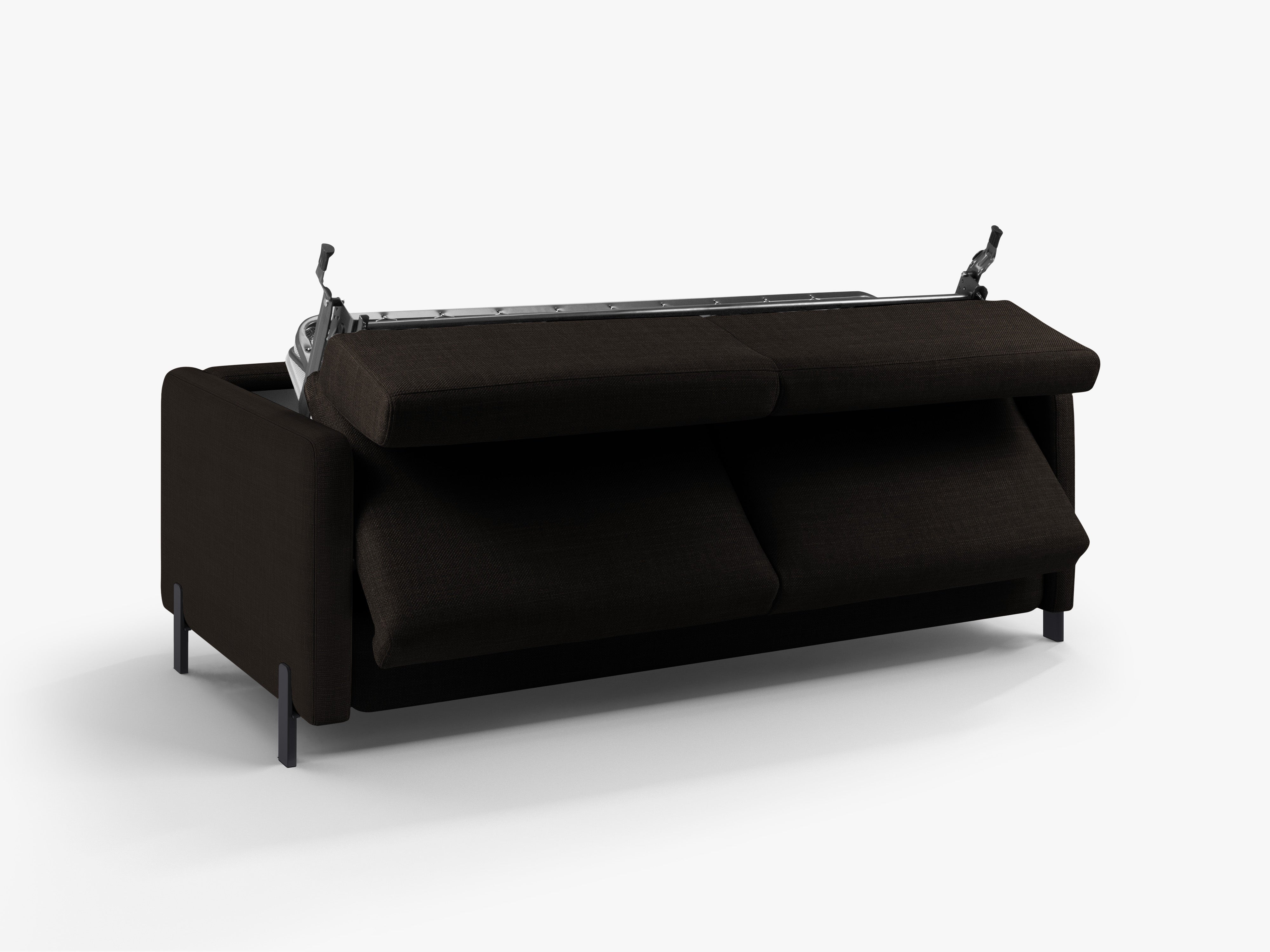 2-seater sofa with sleeping function GLORIA dark gray chenille