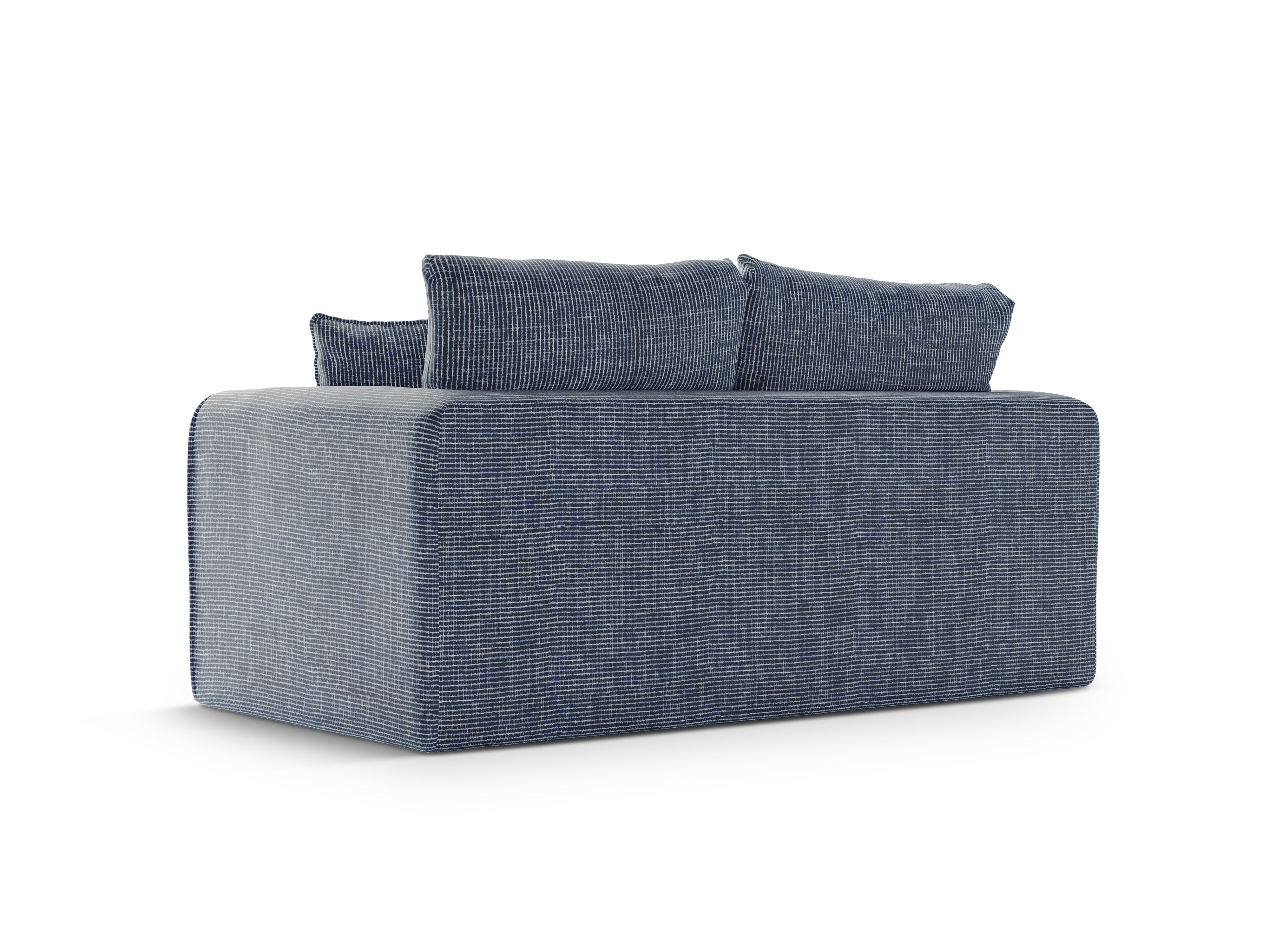 2-Seater Sofa with Sleeping Function LIDO Blue Melange