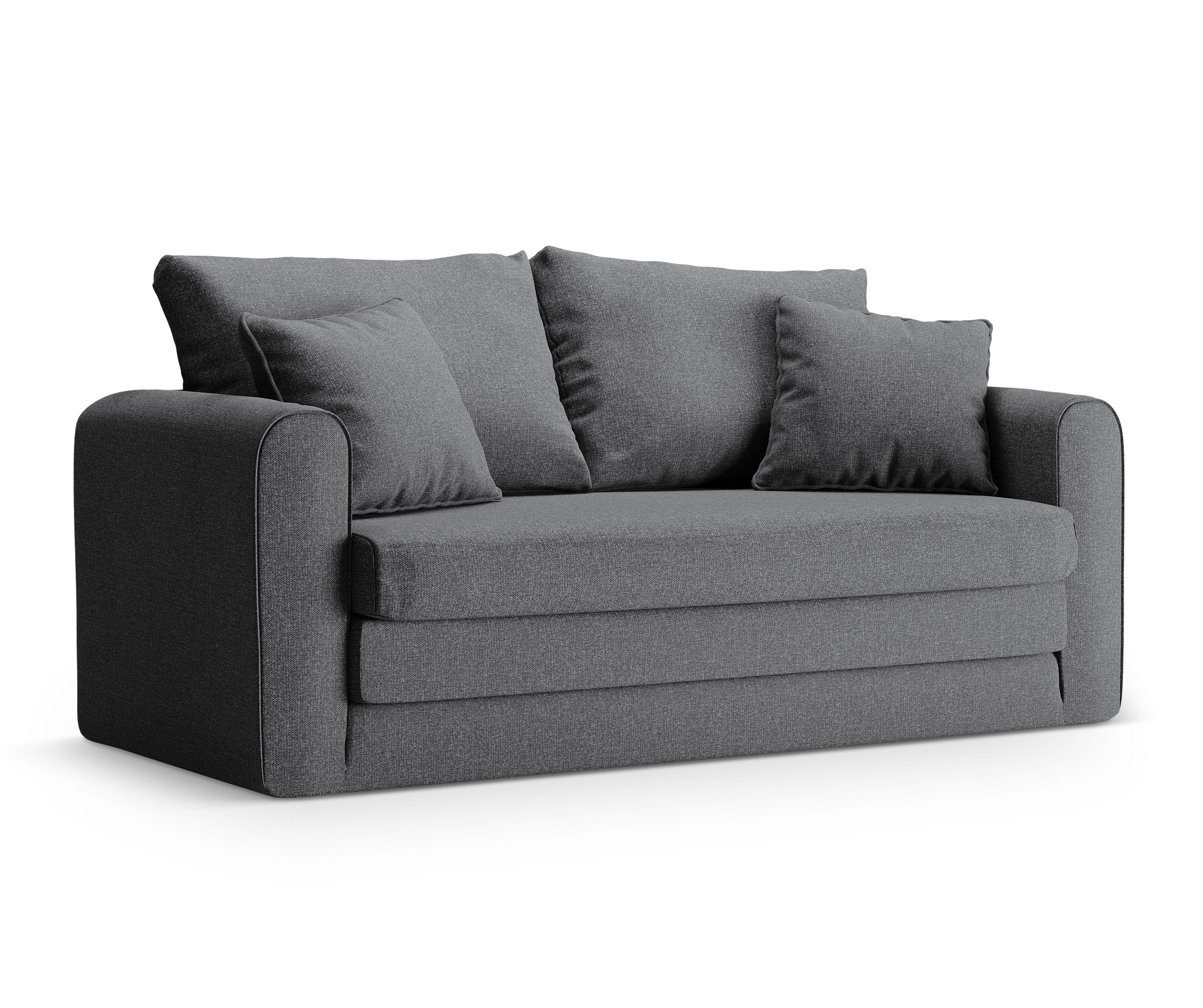 2-Seater Sofa with Sleeping Function LIDO Dark Gray
