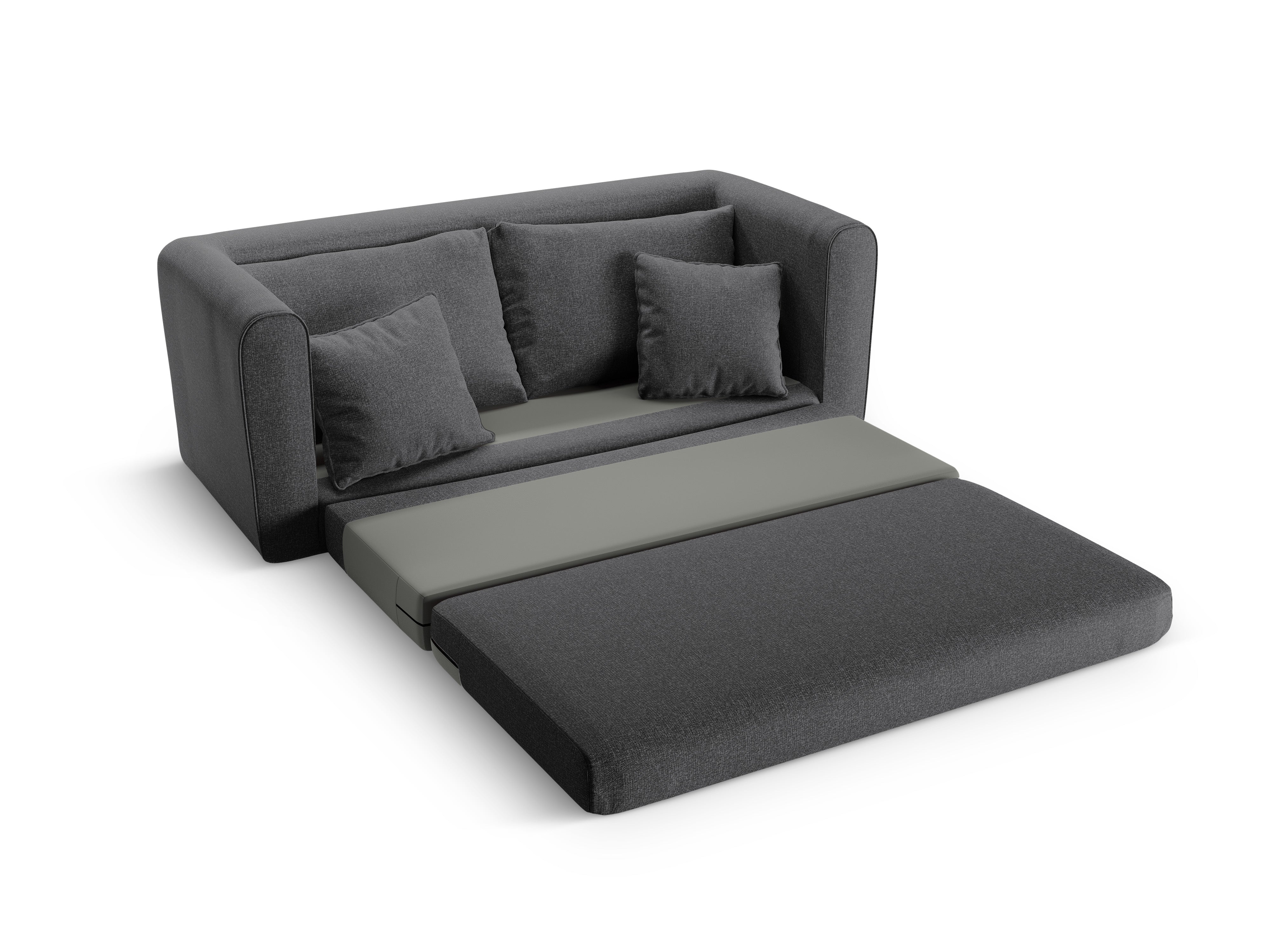 2-Seater Sofa with Sleeping Function LIDO Dark Gray