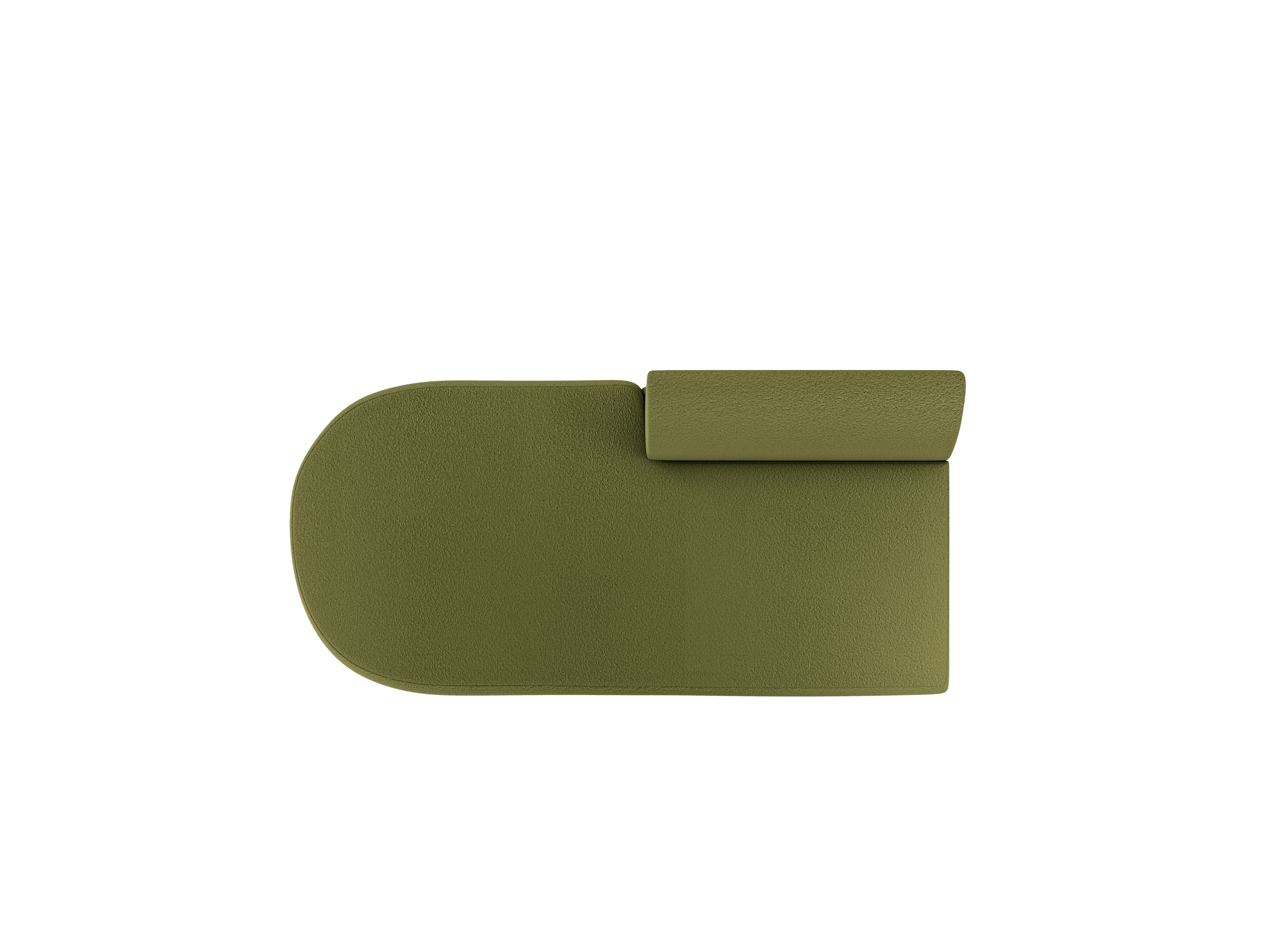 Dvojmiestny ležadlo ľavostranné MILEY zelené boucle