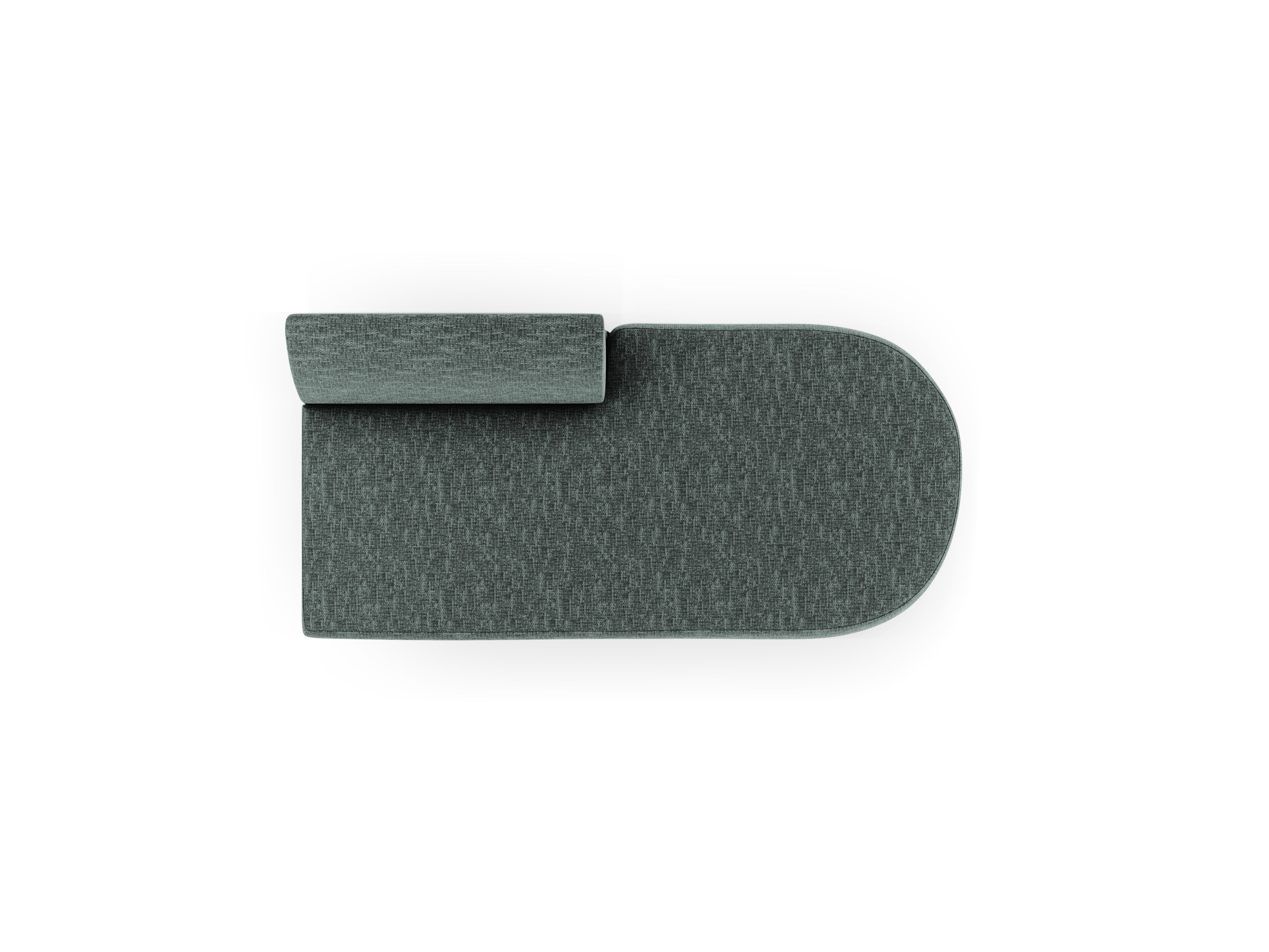 Dvojmiestny pravostranný szezlong MILEY petrol szenil hodvábny