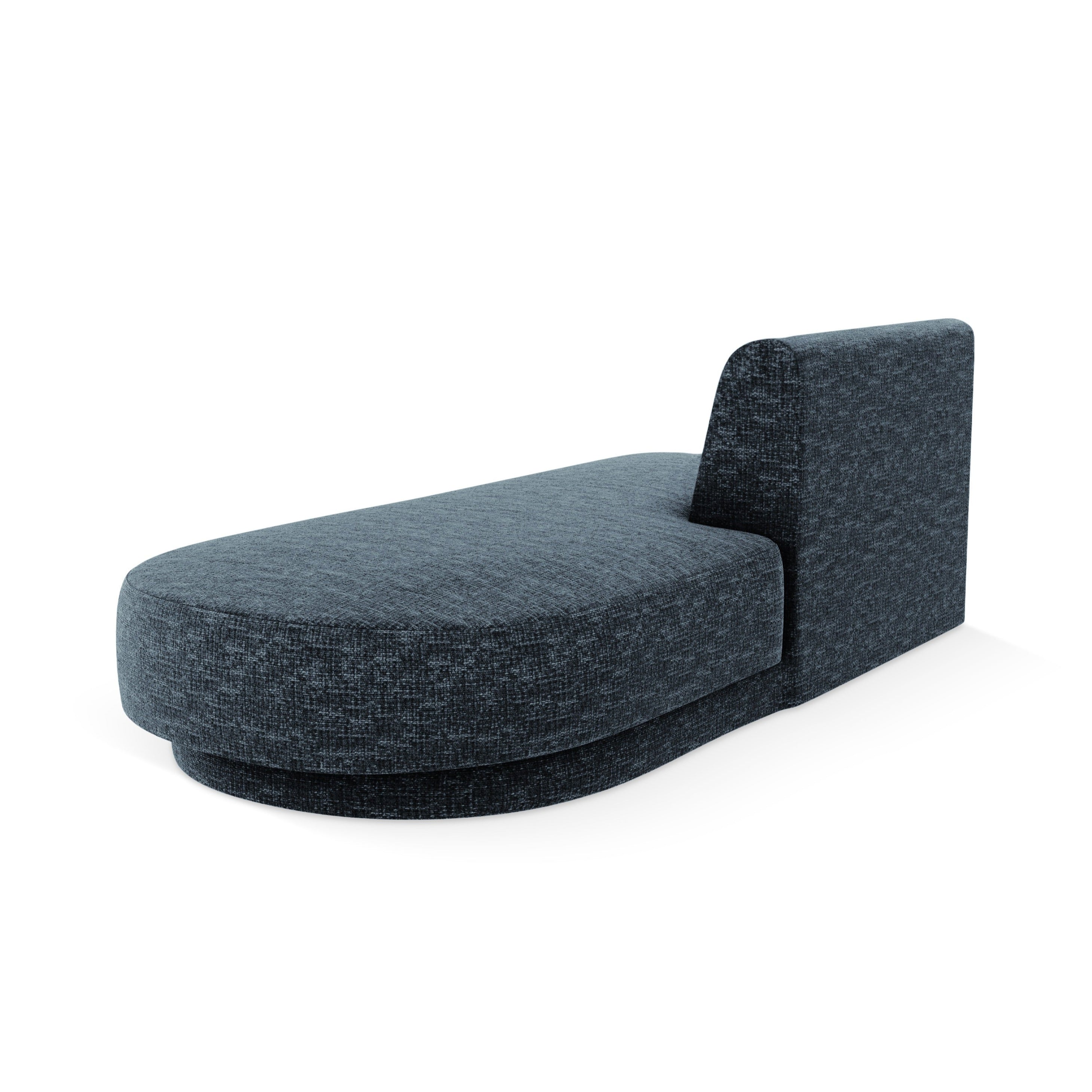 Dvojmiestny pravostranný szezlong MILEY kráľovsky modrý z jemného šenilu