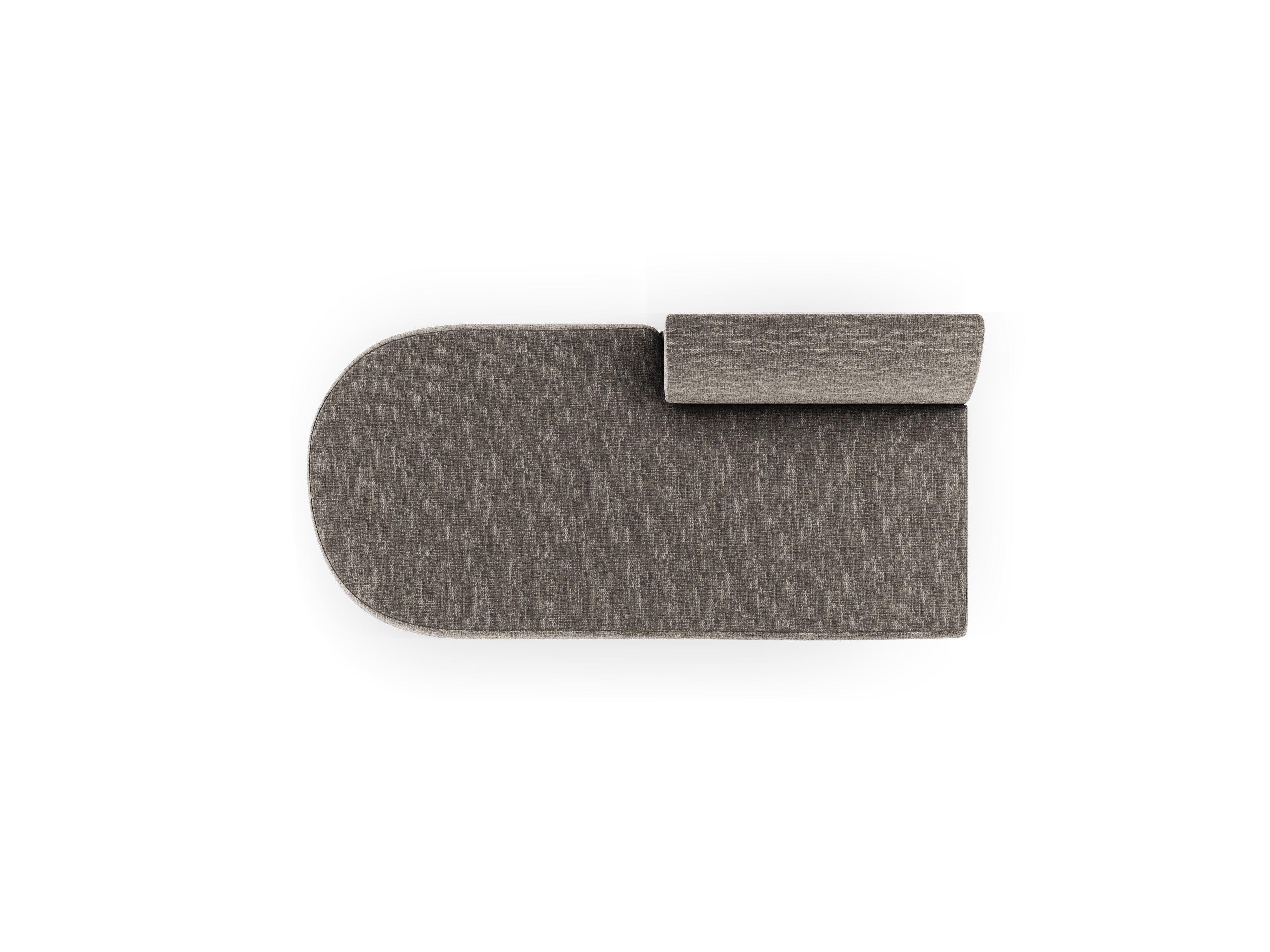 Dvojmiestny ležadlo ľavostranné MILEY šedý šenilový satén