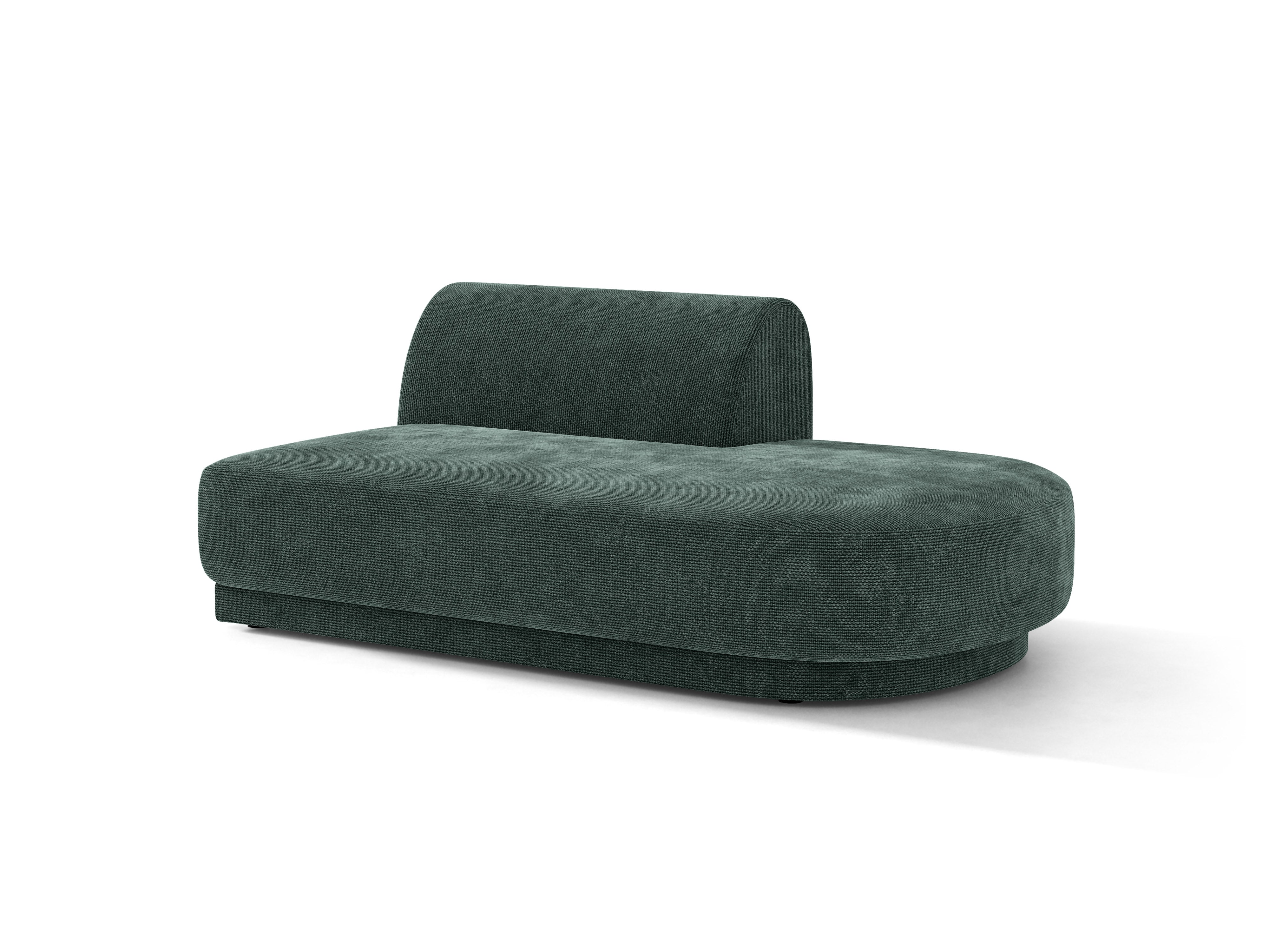 Dvojmiestny pravostranný szezlong MILEY petrol szenil hodvábny