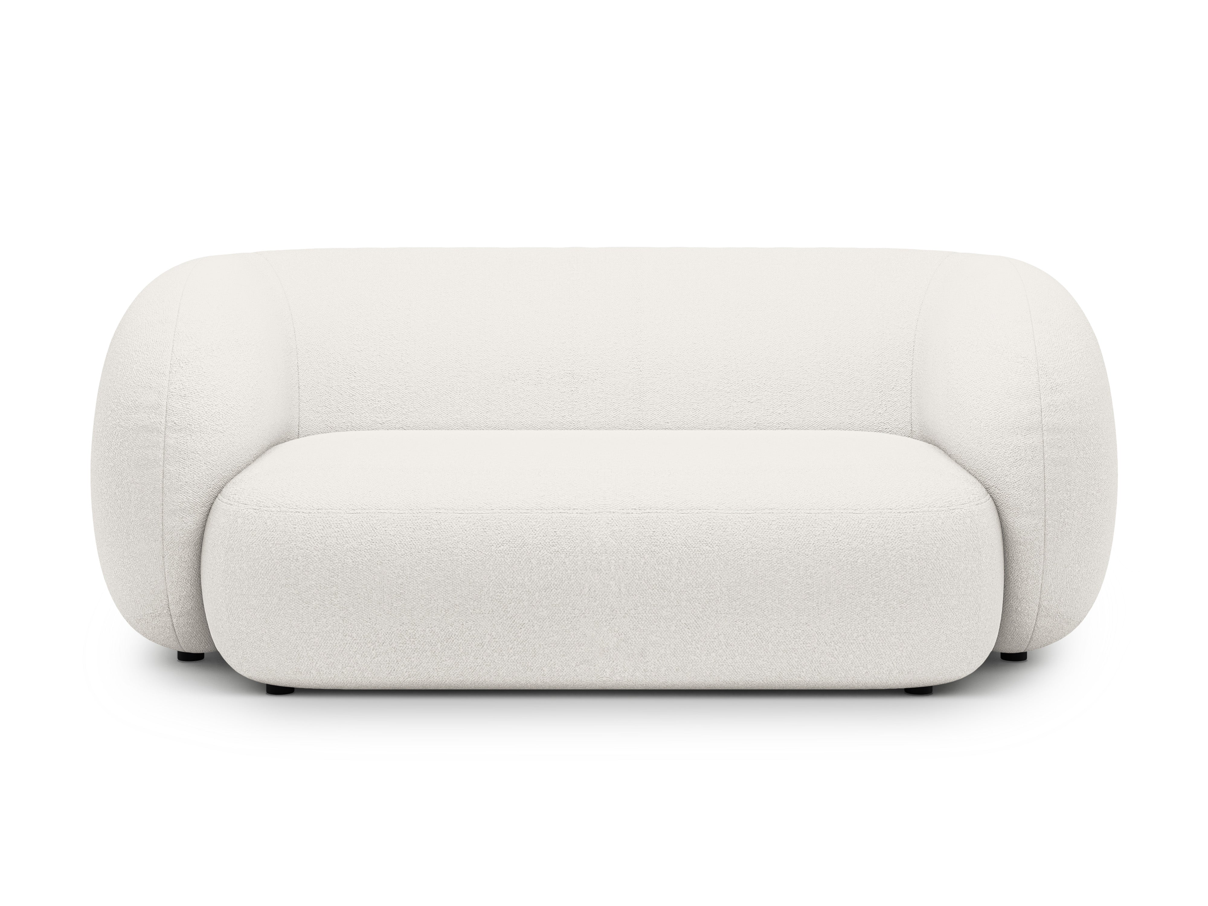 KATE white boucle 2-seater sofa