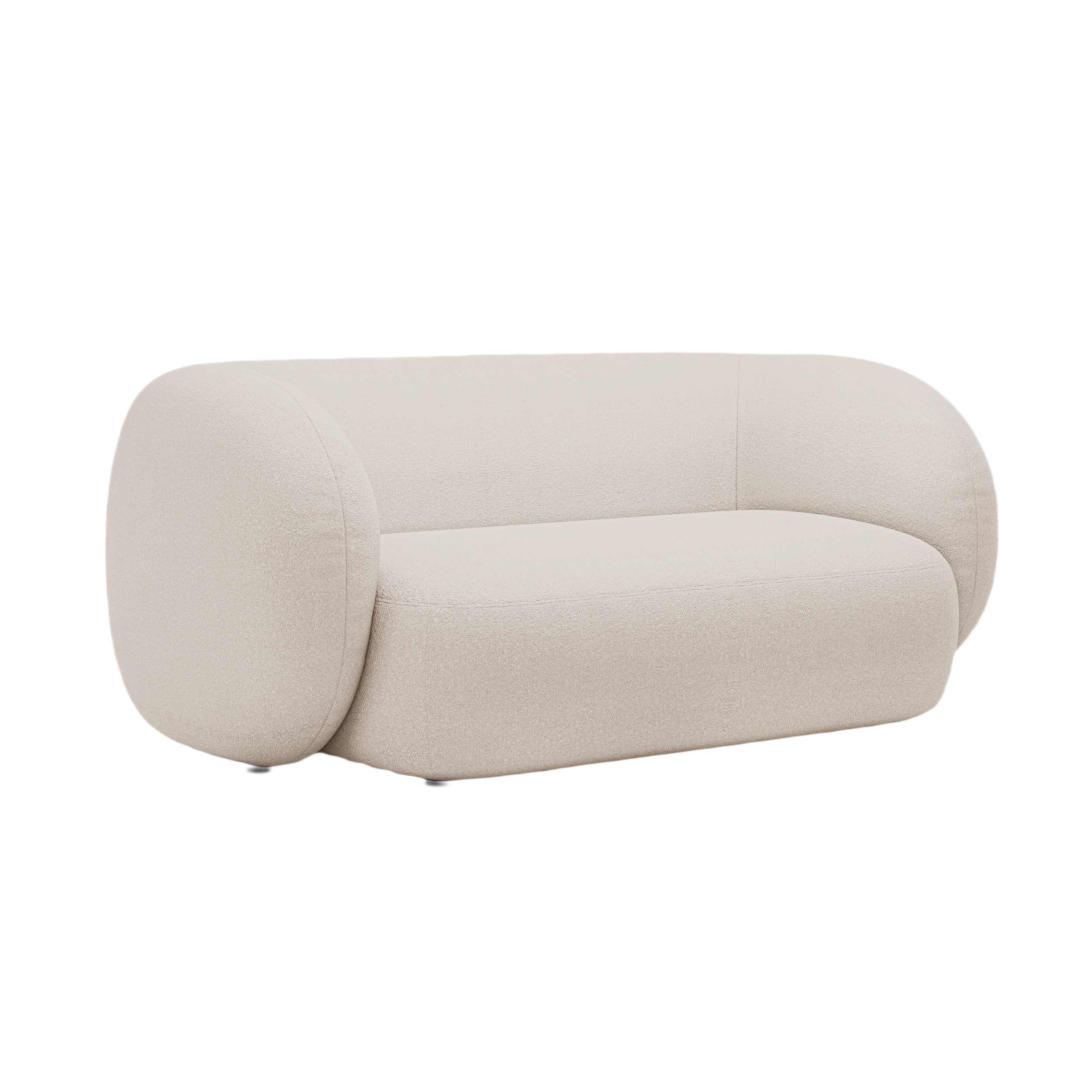 2-seater Sofa KATE beige boucle