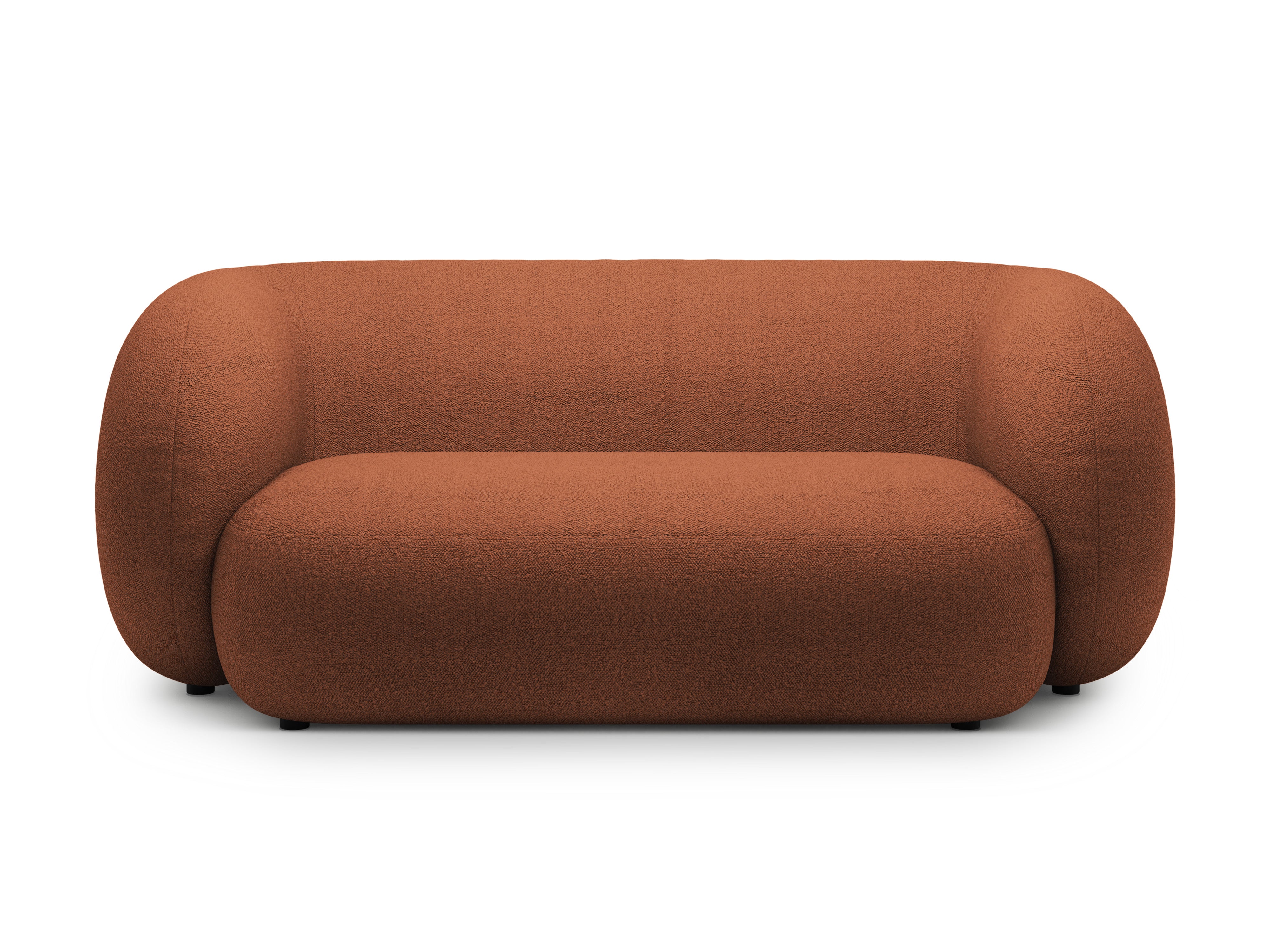 KATE terracotta boucle 2-seater sofa