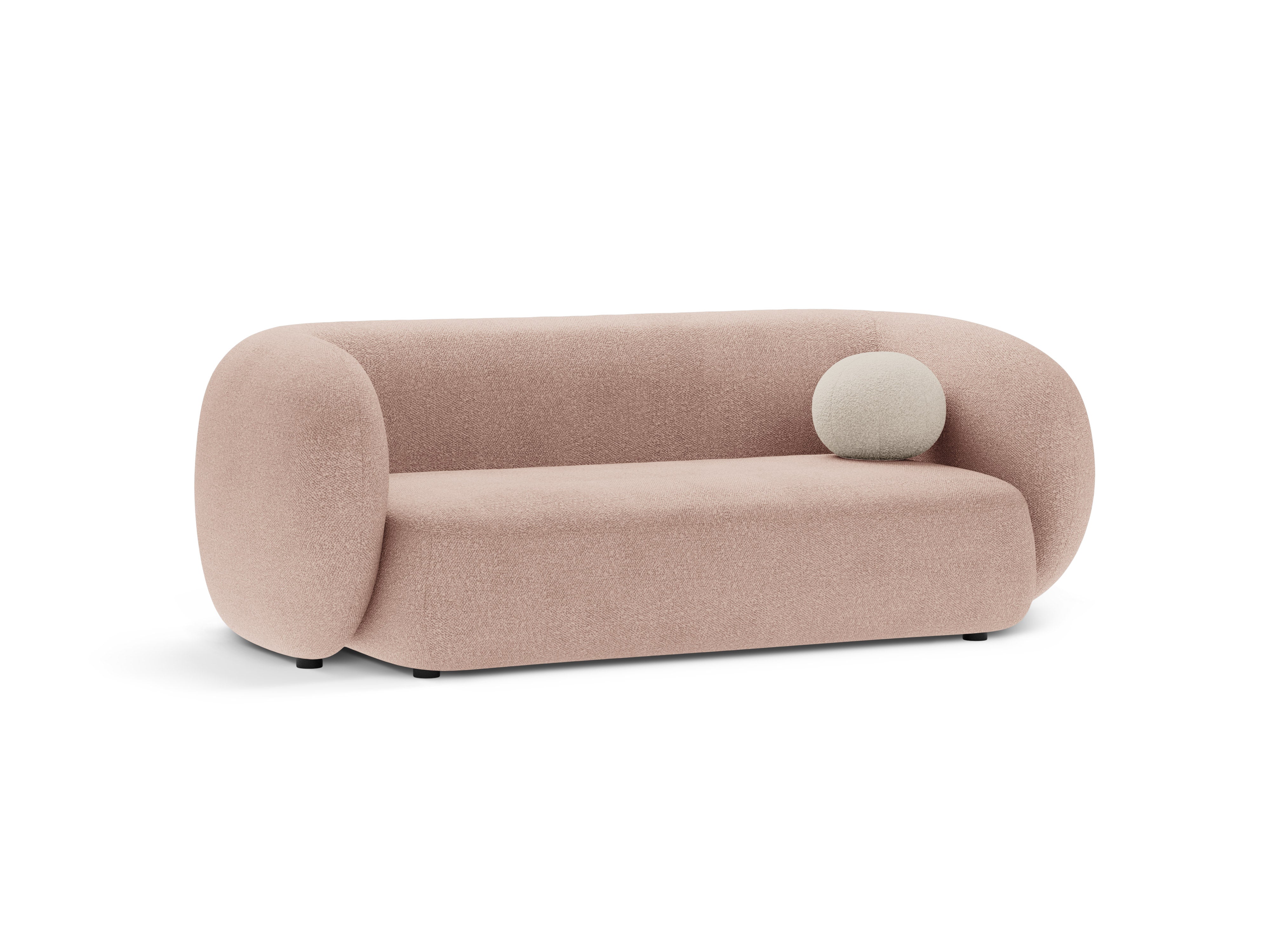 Sofa pre 2 osoby KATE ružový boucle