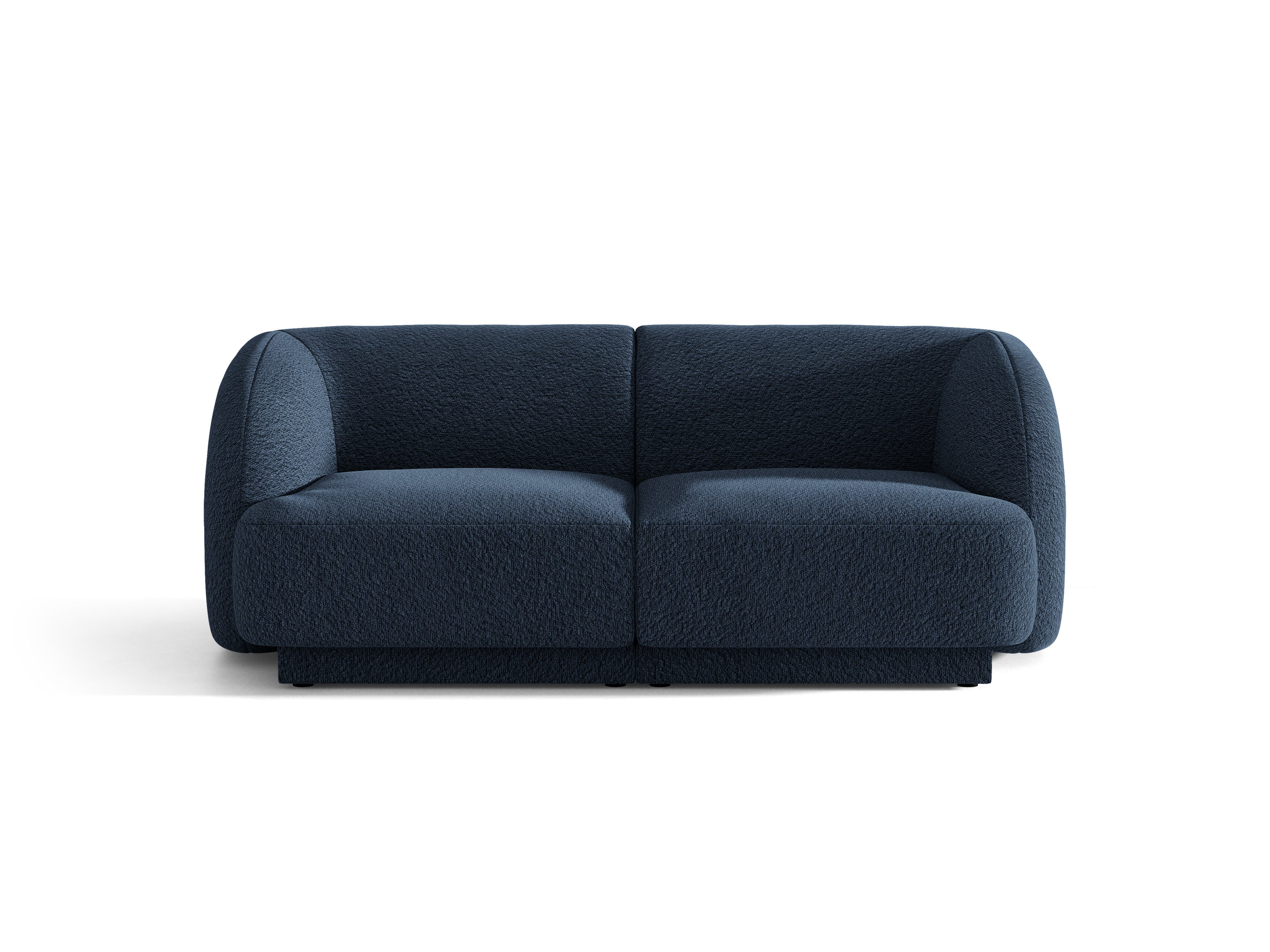 Sofa pre 2 osoby MILEY tmavomodrý boucle