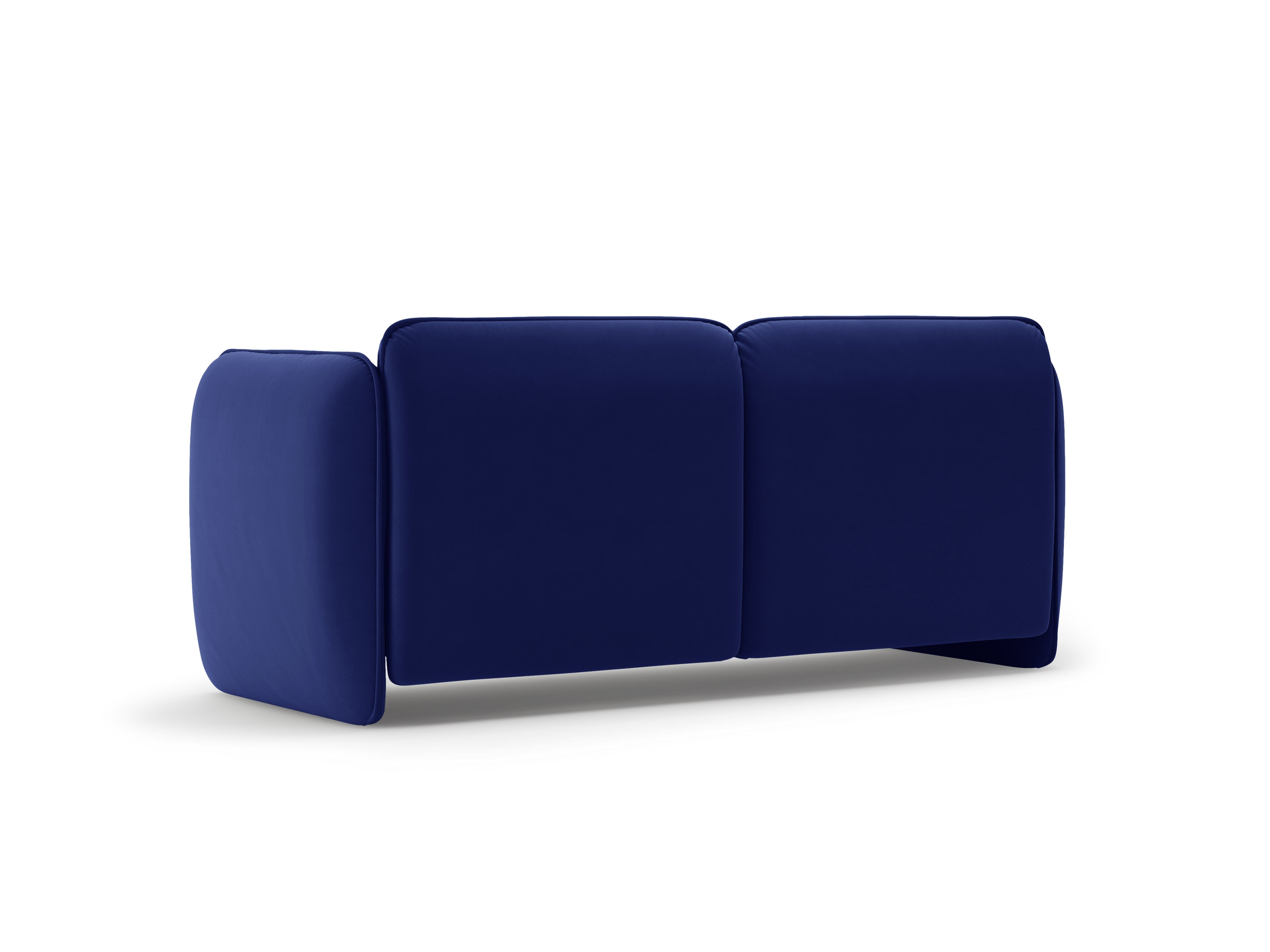Sofa pre dvojicu z jemného zamatového materiálu GEORGIA v kobaltovej farbe.