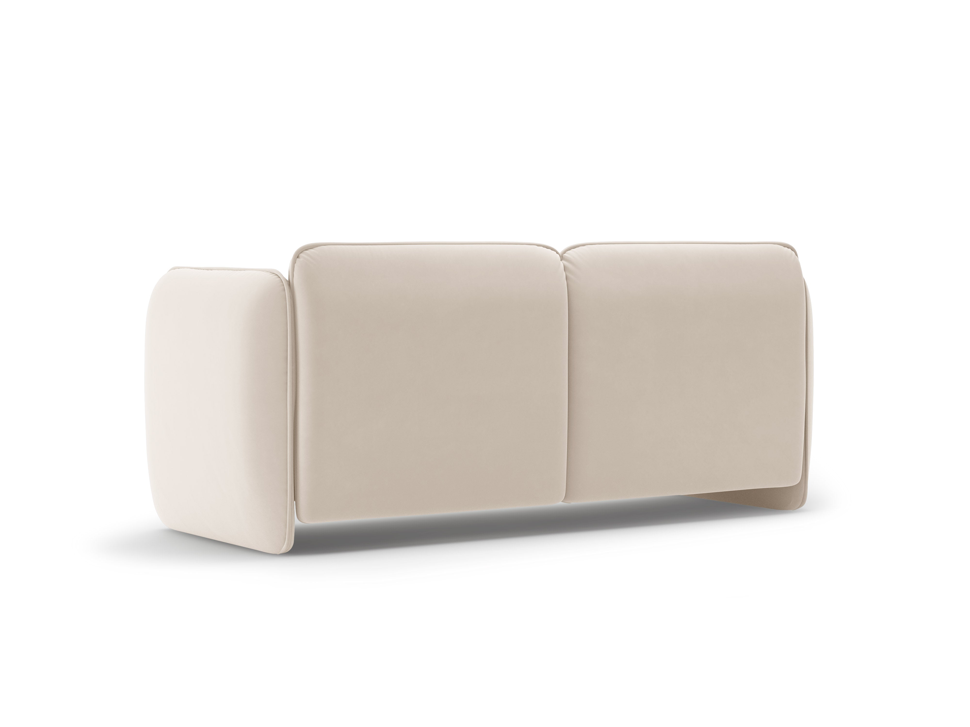 Sofa pre 2 osoby, zamatová GEORGIA, svetlo béžová