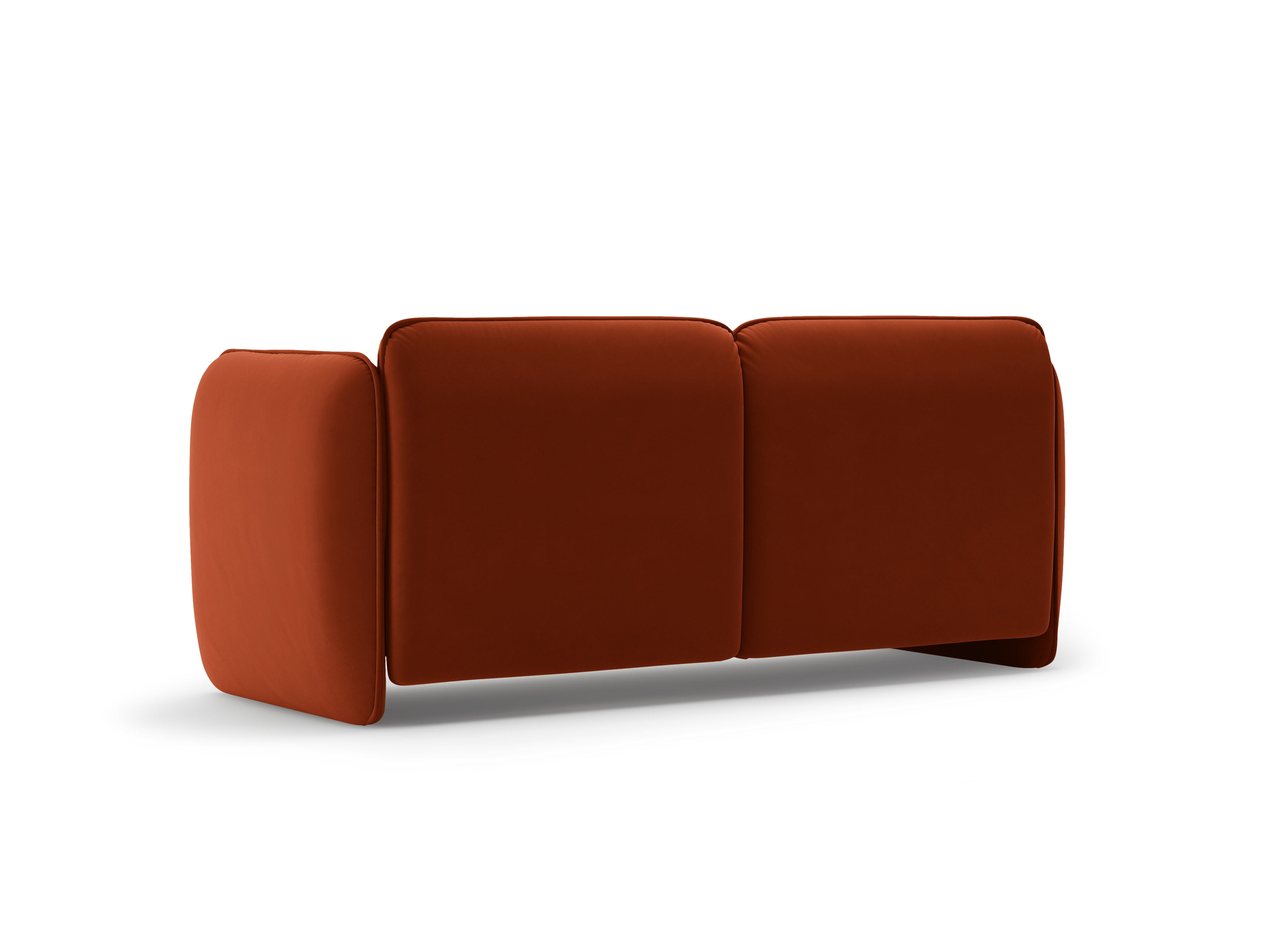 Sofa pre 2 osoby, zamatová GEORGIA, gaštanová