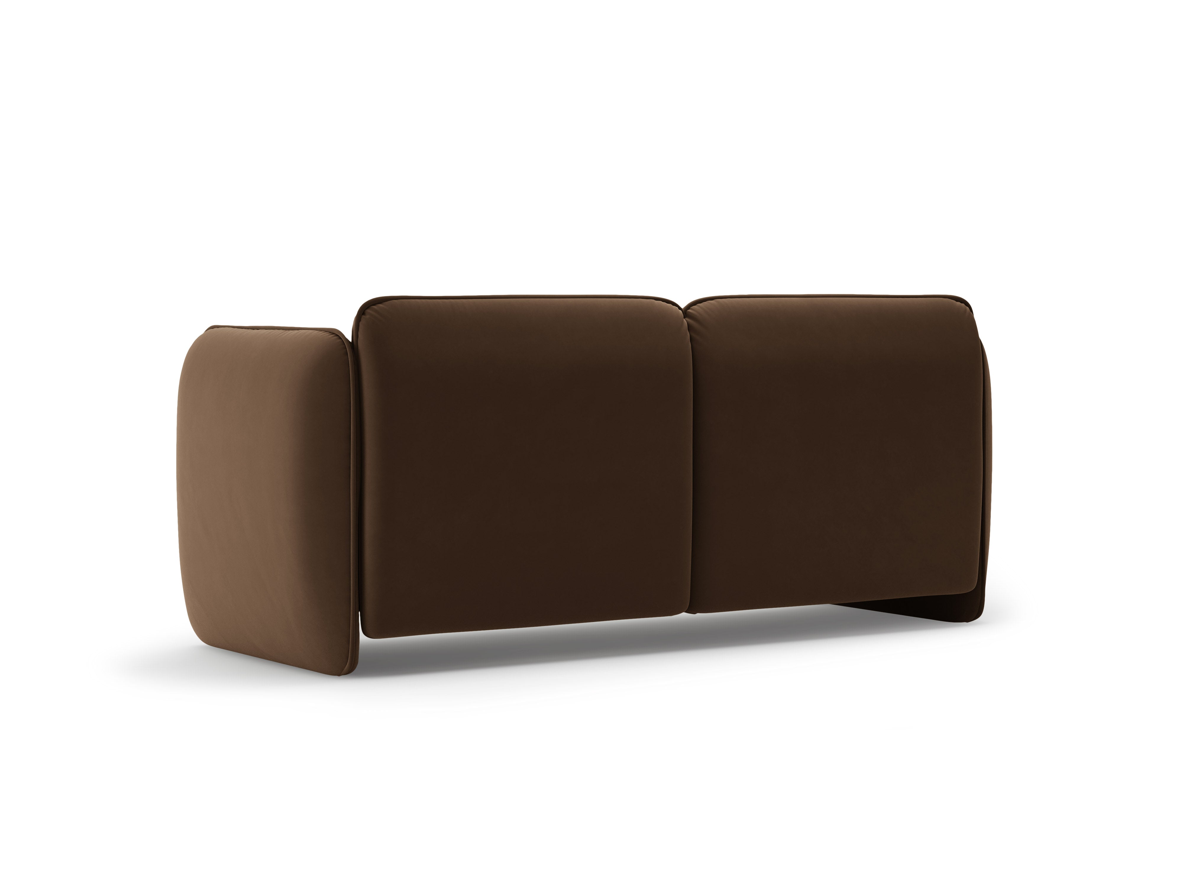 Sofa pre 2 osoby z aksamitom GEORGIA v čokoládovej farbe