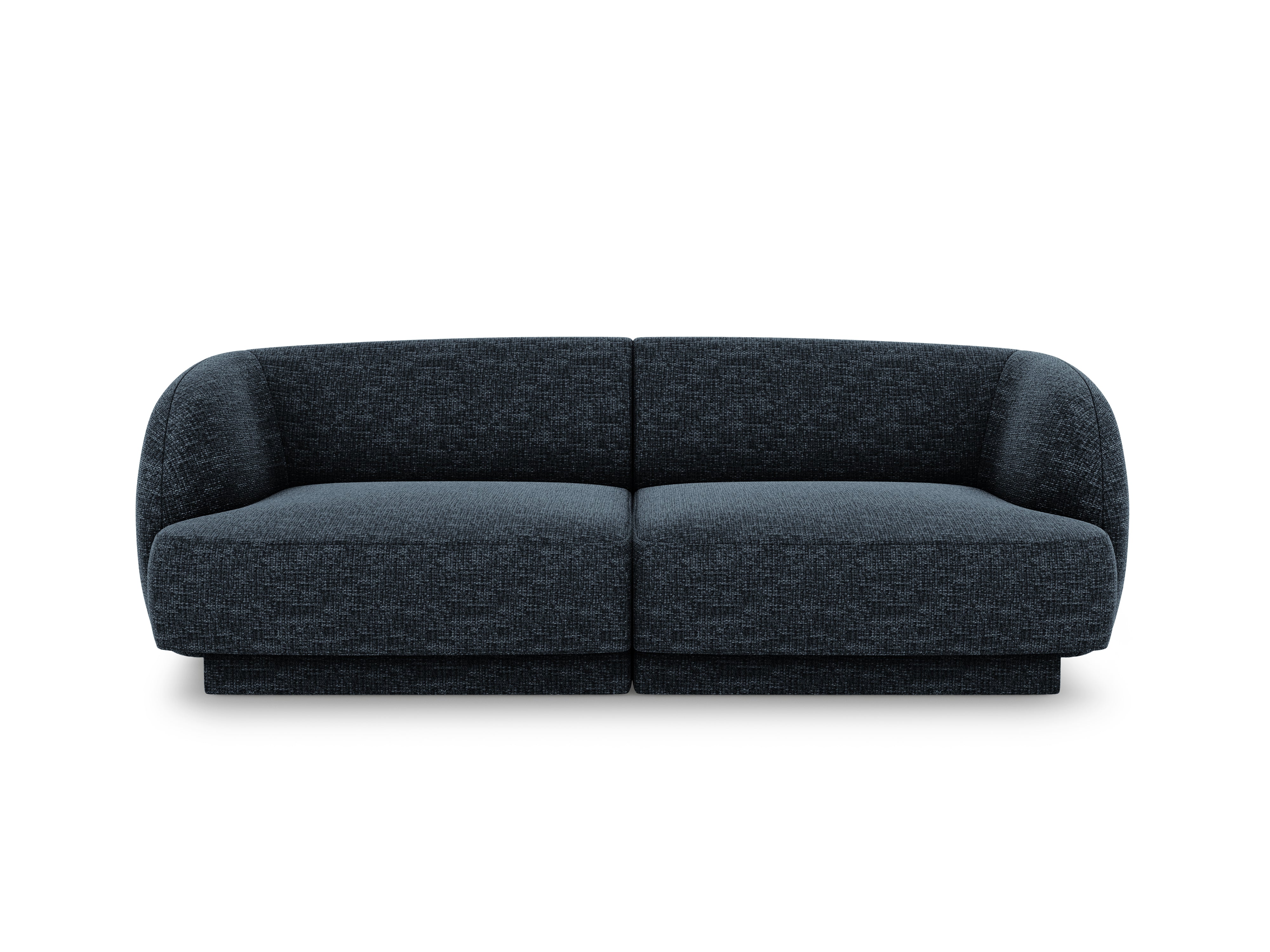 Sofa w tkaninie szenilowej 2-osobowa MILEY granatowy Micadoni    Eye on Design