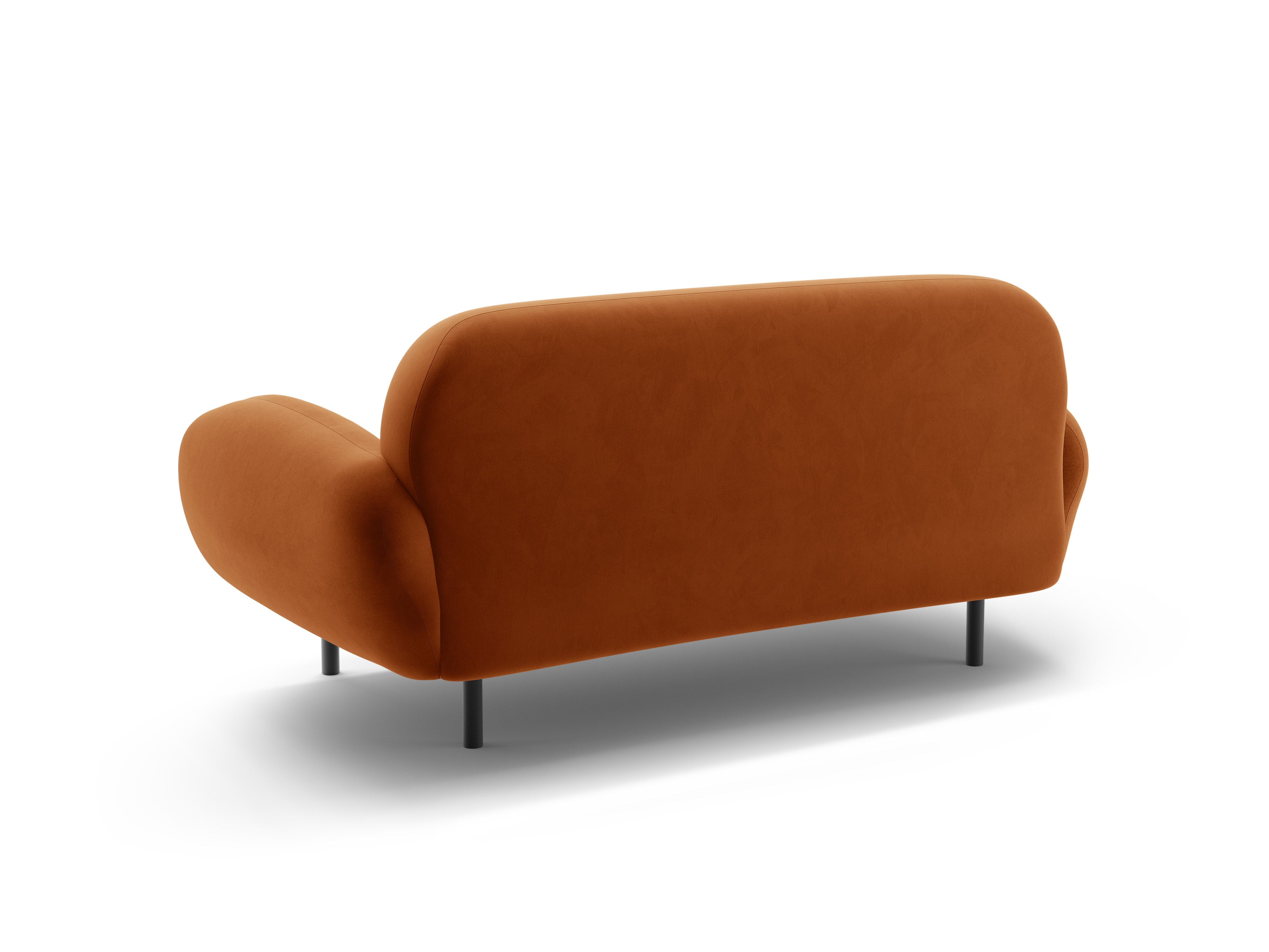 Velvet 2-Seater Sofa POPPY Terracotta