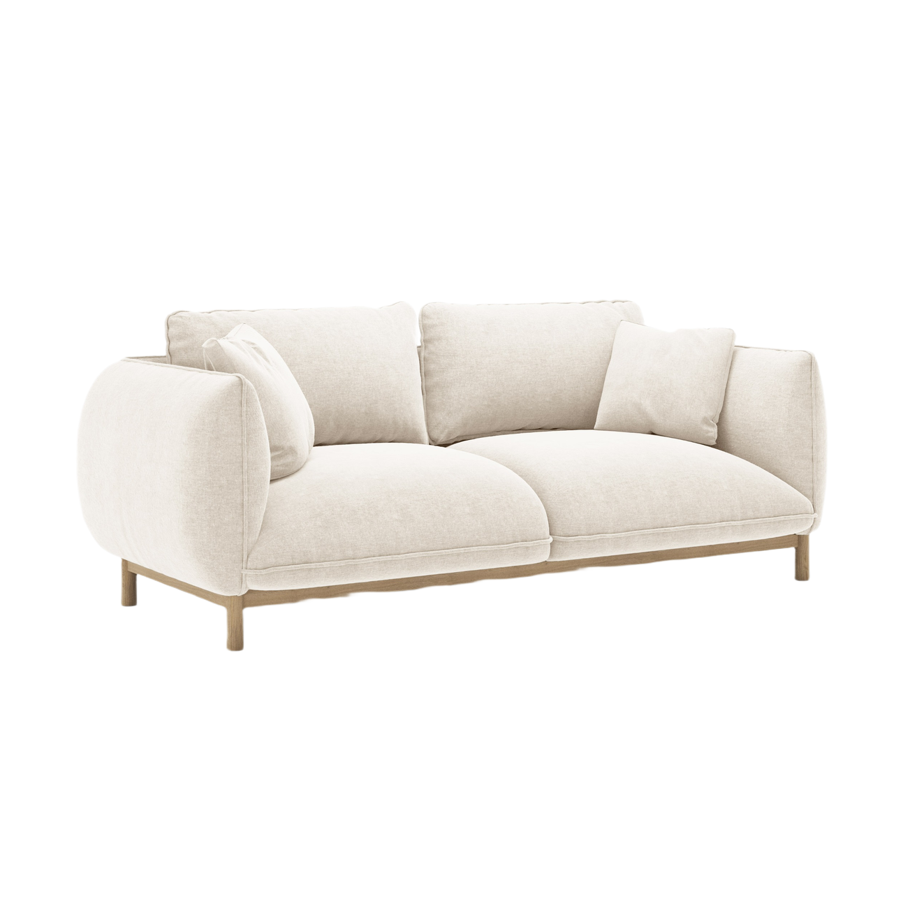 2-seater Sofa ADA ivory chenille