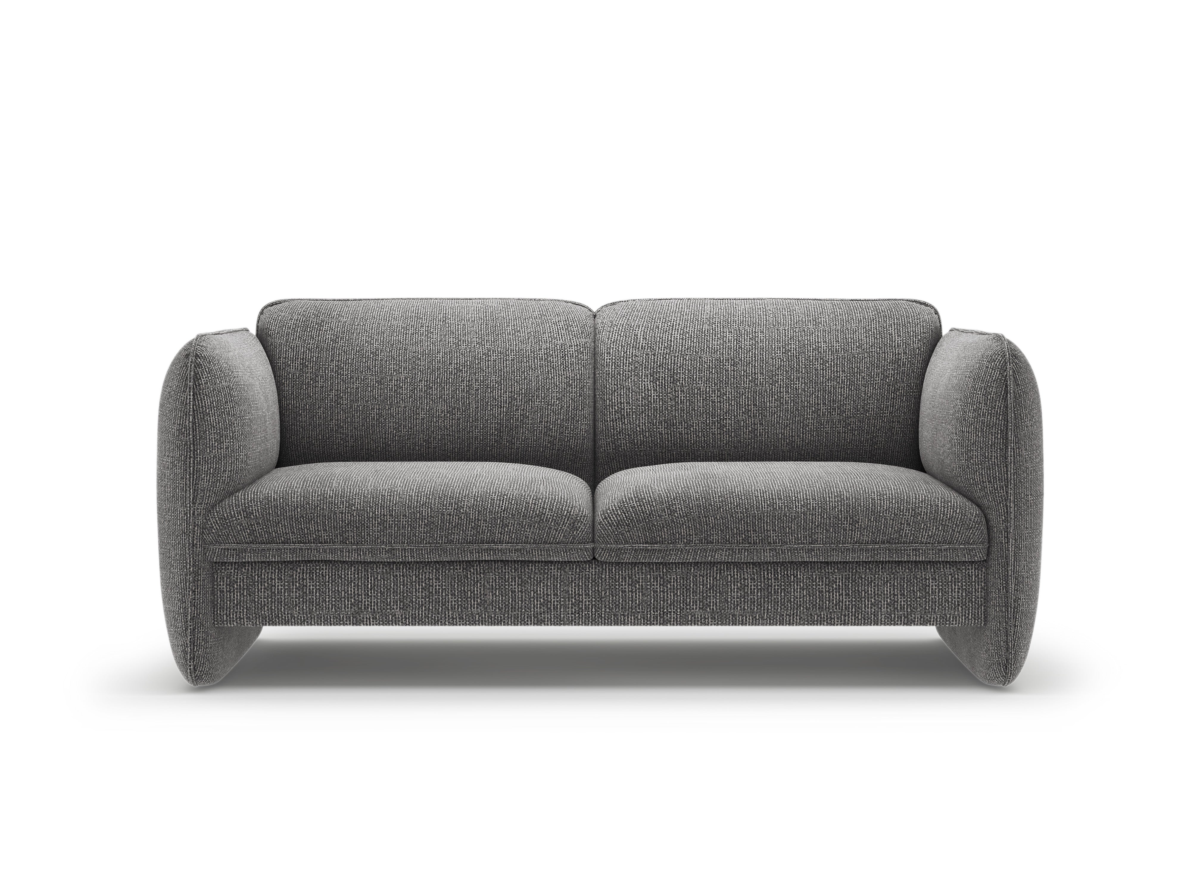 Sofa pre 2 osoby GEORGIA tmavosivý šenil